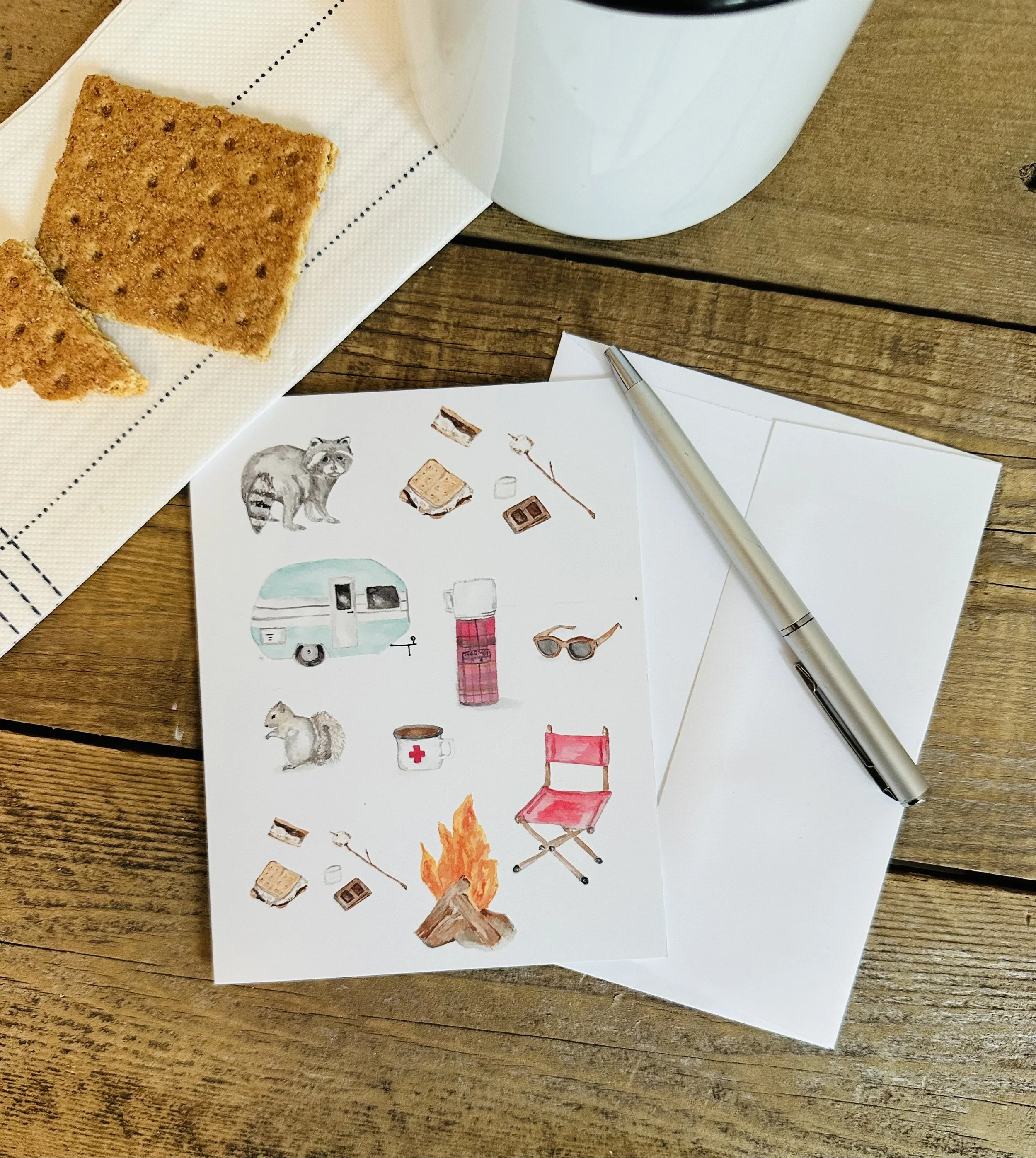 Happy camper notecards