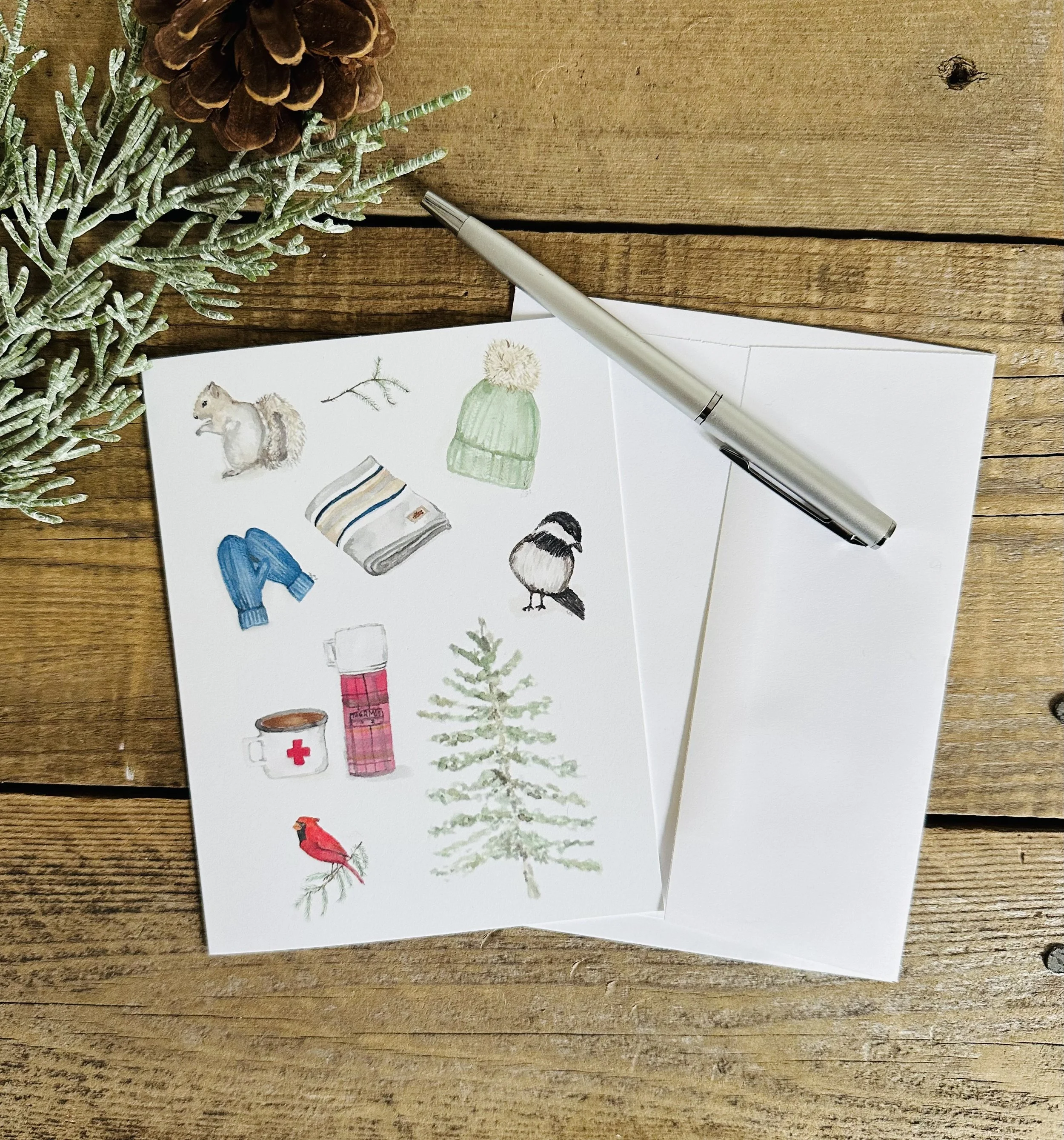Winter woodland notecards