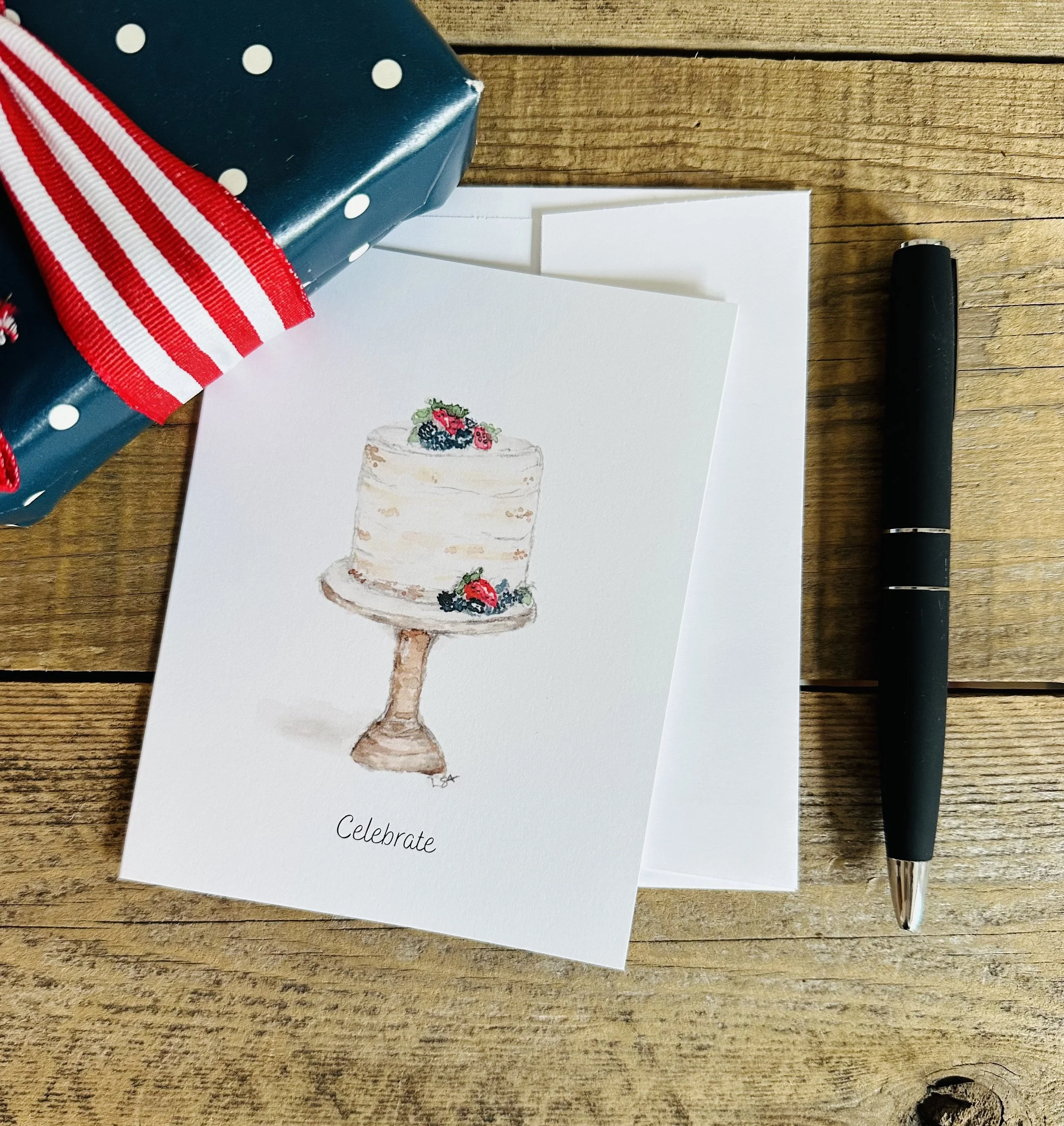 Celebrate cake notecards