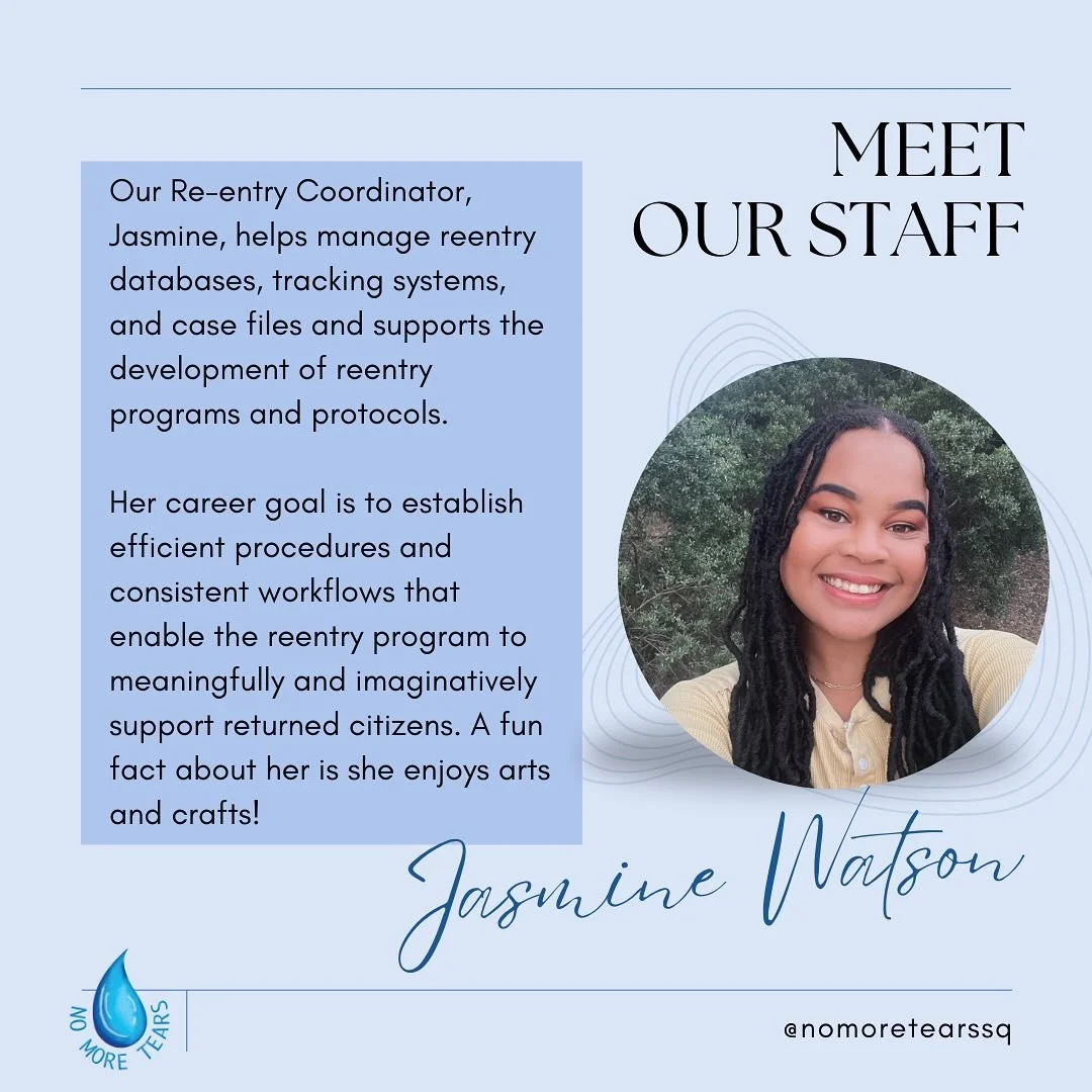 Meet our Reentry Coordinator, Jasmine Watson!