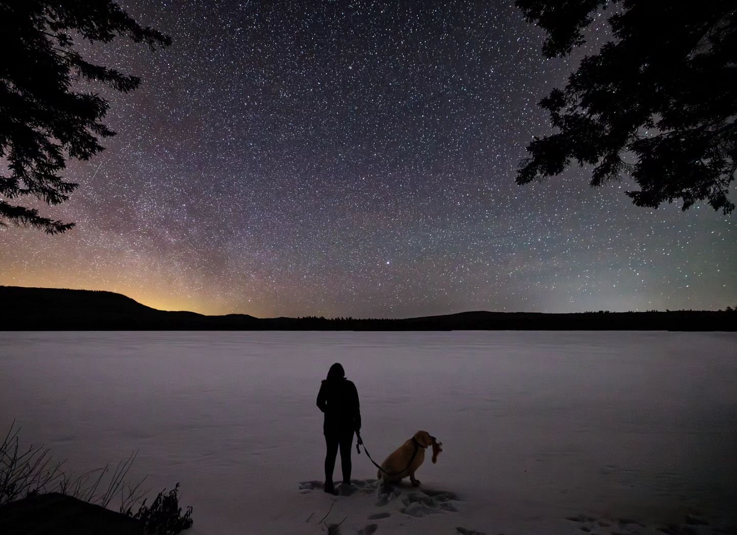 Photo taken by my partner, Kevin Bell, during our recent adventure to Rangeley for the eclipse. Having an ice covered pond to ourselves was the perfect spot for some night photography! He's not on social media, but you can find his amazing nature pho