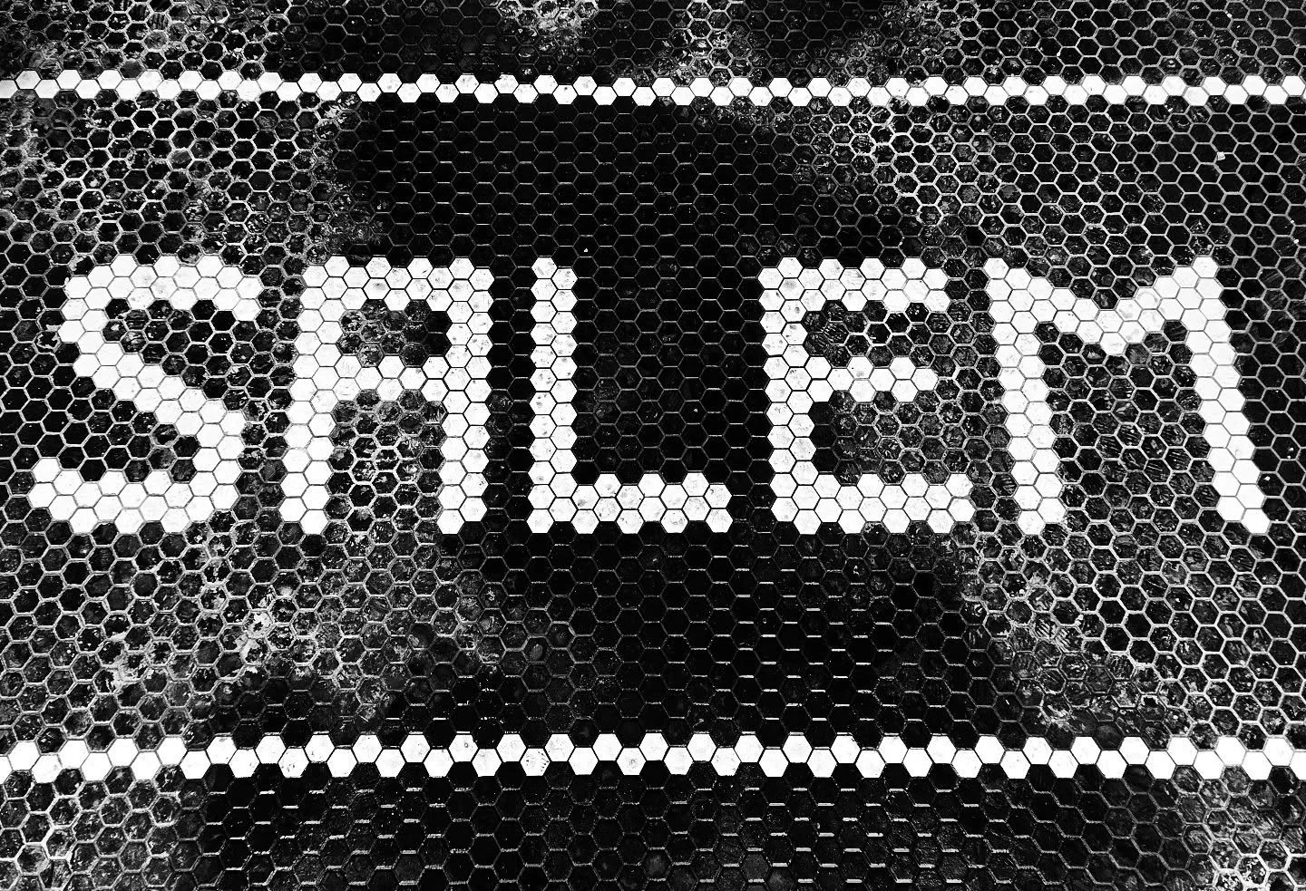 Lovely mosaic tile lettering at City Hall 😍