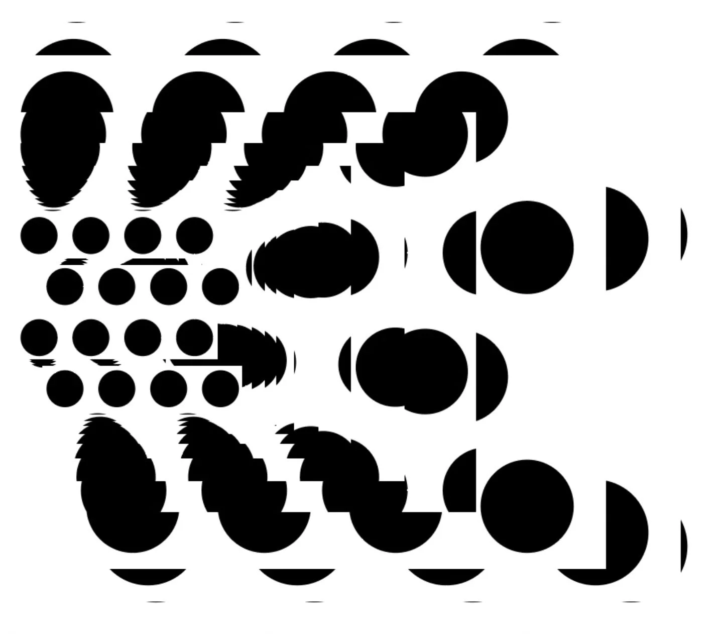 My laptop's graphics card frequently has panic attacks when I'm working in Illustrator, especially when zooming in and out in a file with masked images. So I take screenshots of the crazy images that appear because they're often quite beautiful. (Tha