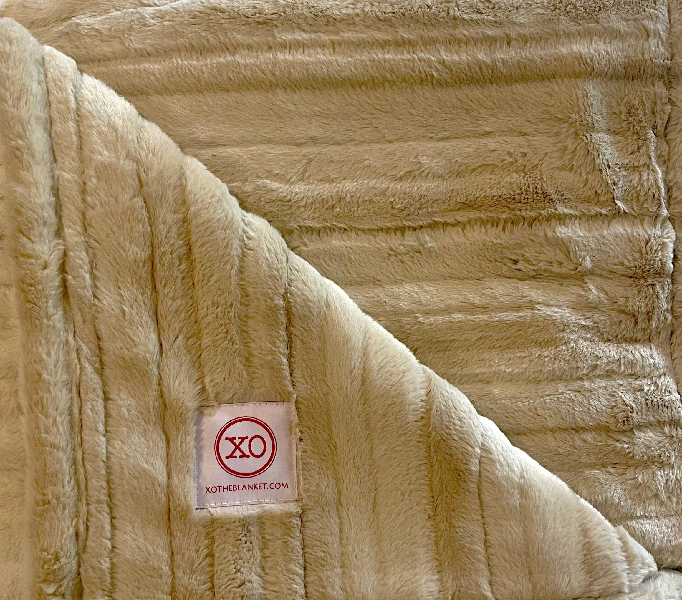 Luxury champagne plush blanket