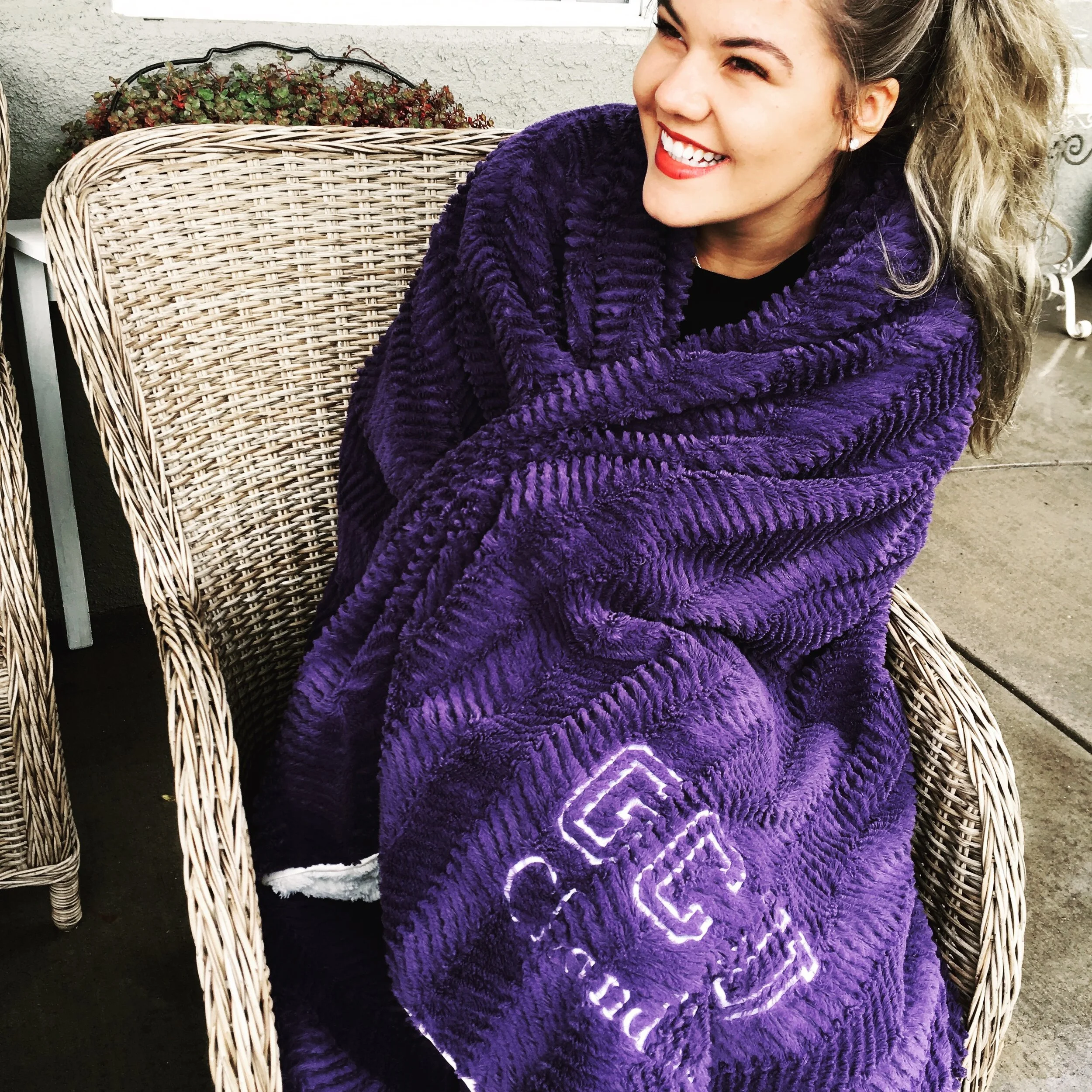 The XO College blanket is an all time grad gift favorite