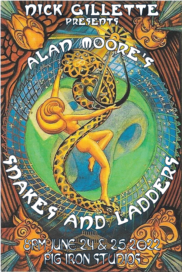 Alan Moore's Snakes & Ladders Poster (2022) // Solowfest 2022