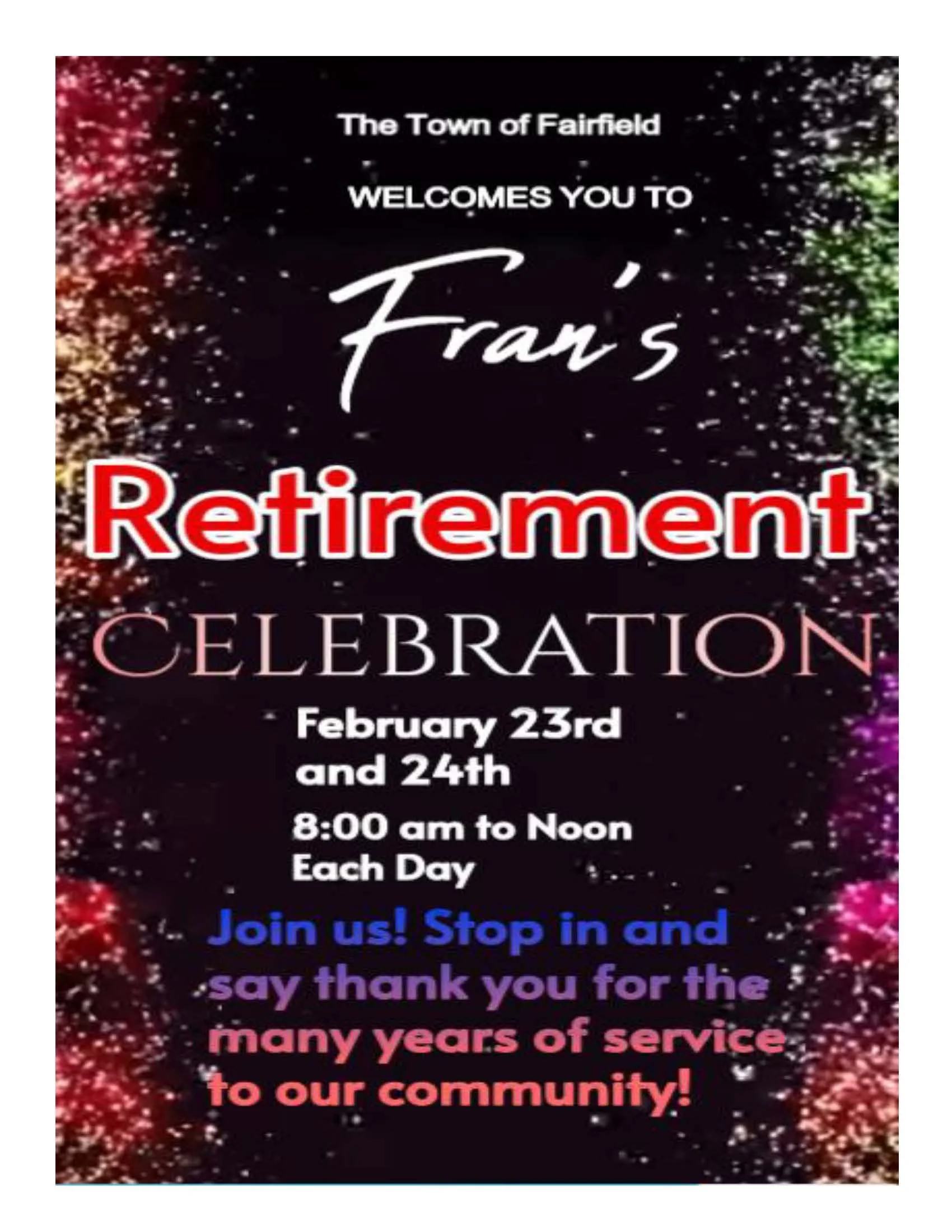 Fran's Retirement Celebration!