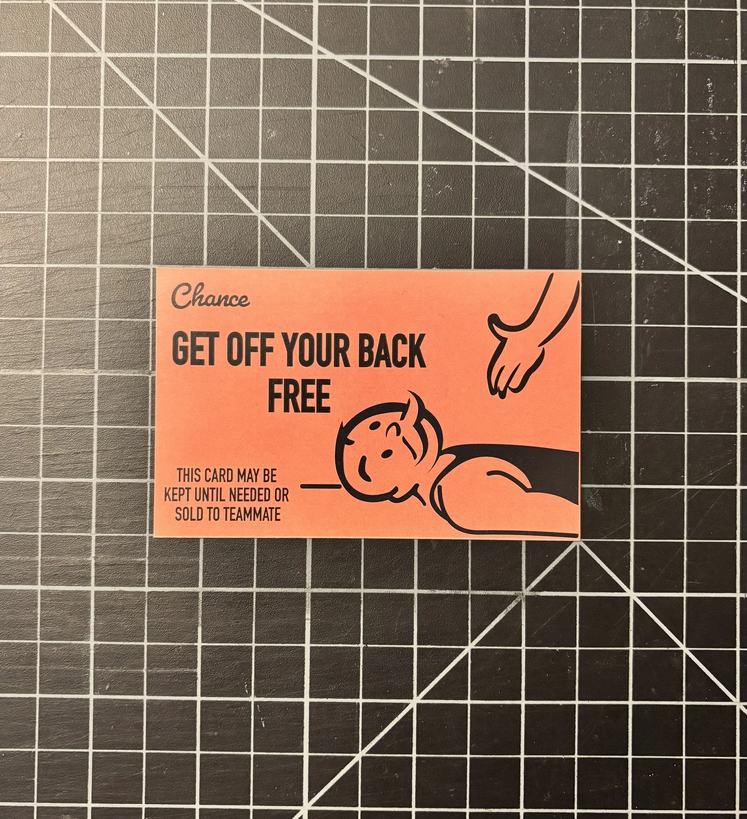 Get Off Your Back Free Card