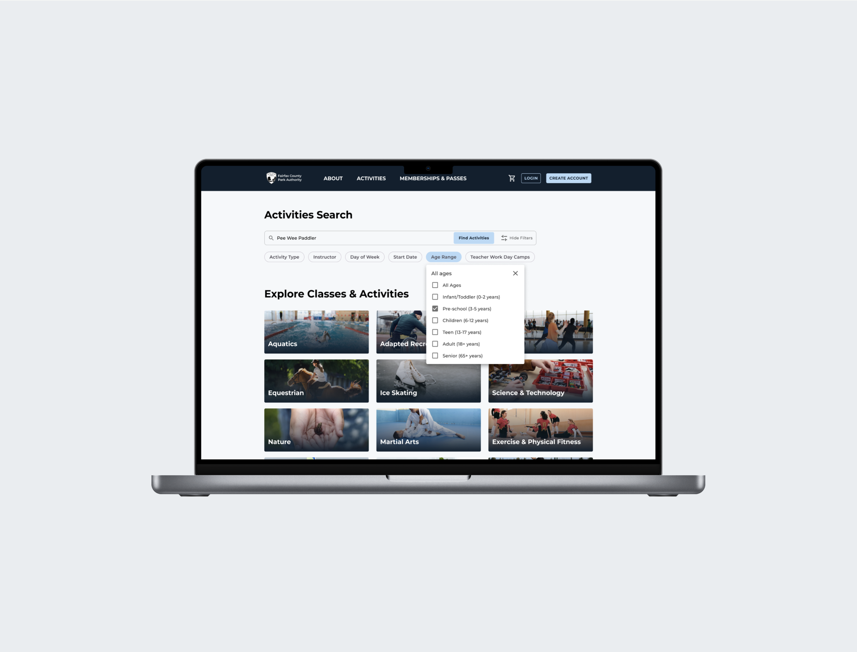 Fairfax County Park Authority: Modernizing Class Program & Discovery