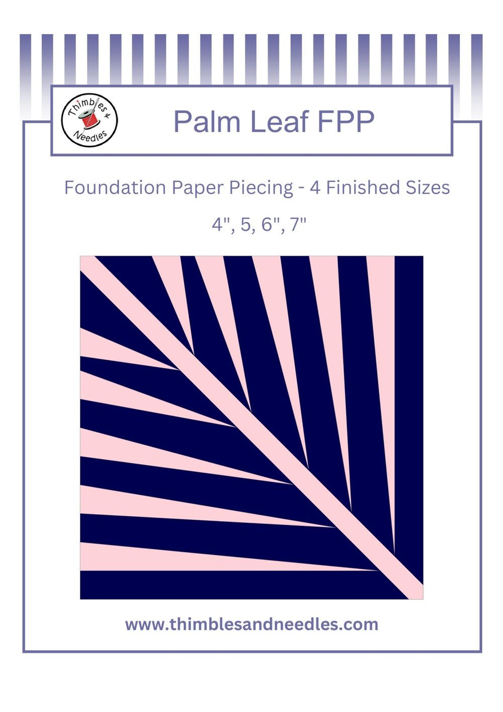 Striped Heart FPP PDF Templates — Thimblesandneedles