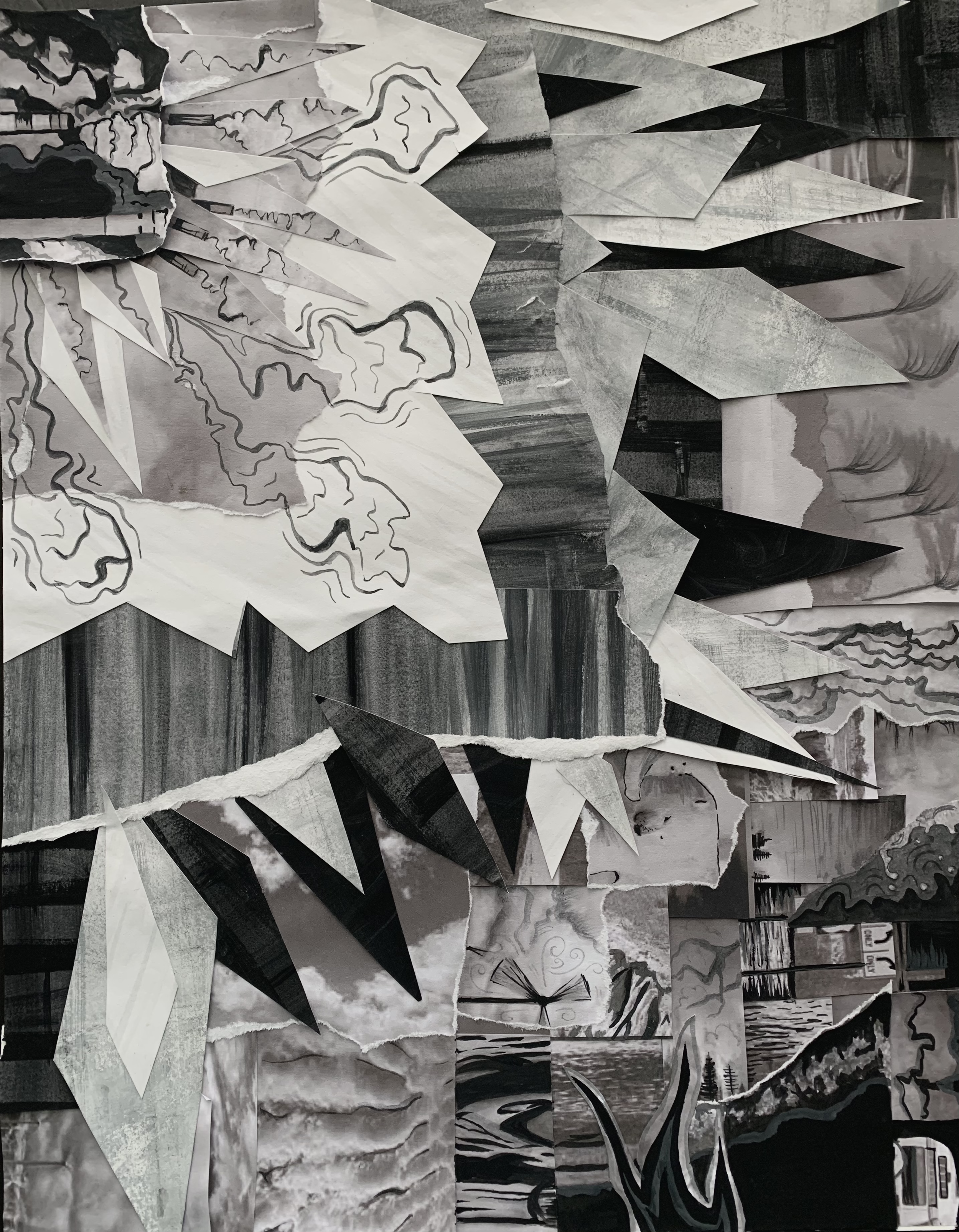 A world dominated by pollution: collage