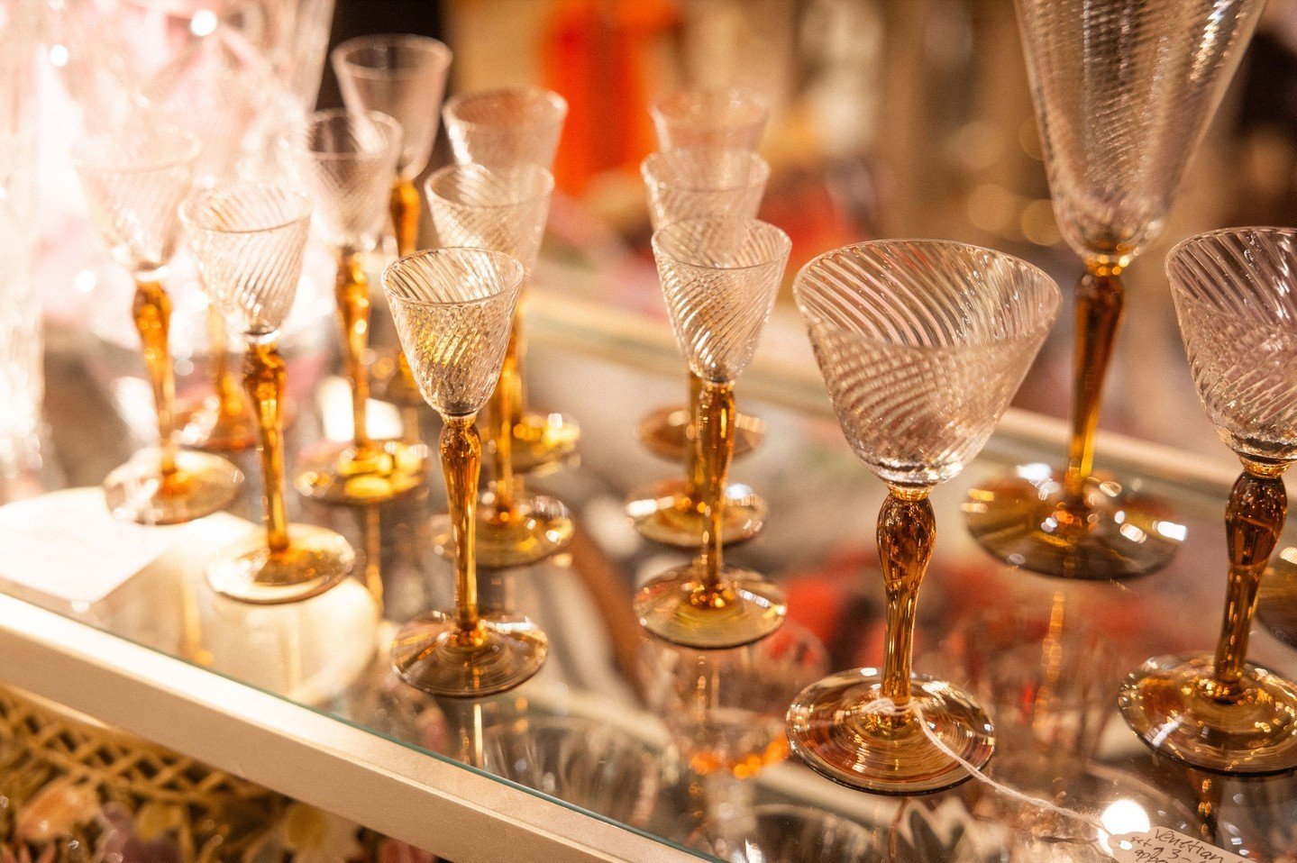 Have you ever seen such beautiful #vintage glassware? 😍 Come visit our #antique Center &amp; Annex every day from 10am-6pm to shop our curated collections of vintage and antique d&eacute;cor, furniture, clothing, and more!

#ShopAntiques #VintageGla