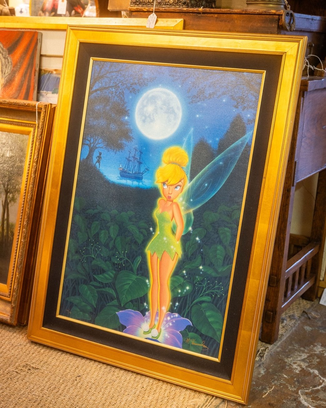 Any #Tinkerbell fans here? 🧚 ✨ If you&rsquo;re looking for original artwork and #VintagePaintings come visit us! We&rsquo;re open every day from 10am-6pm. ⠀
⠀
#AntiqueShop #ShopVintageAny #Tinkerbell fans here? 🧚 ✨ If you&rsquo;re looking for origi