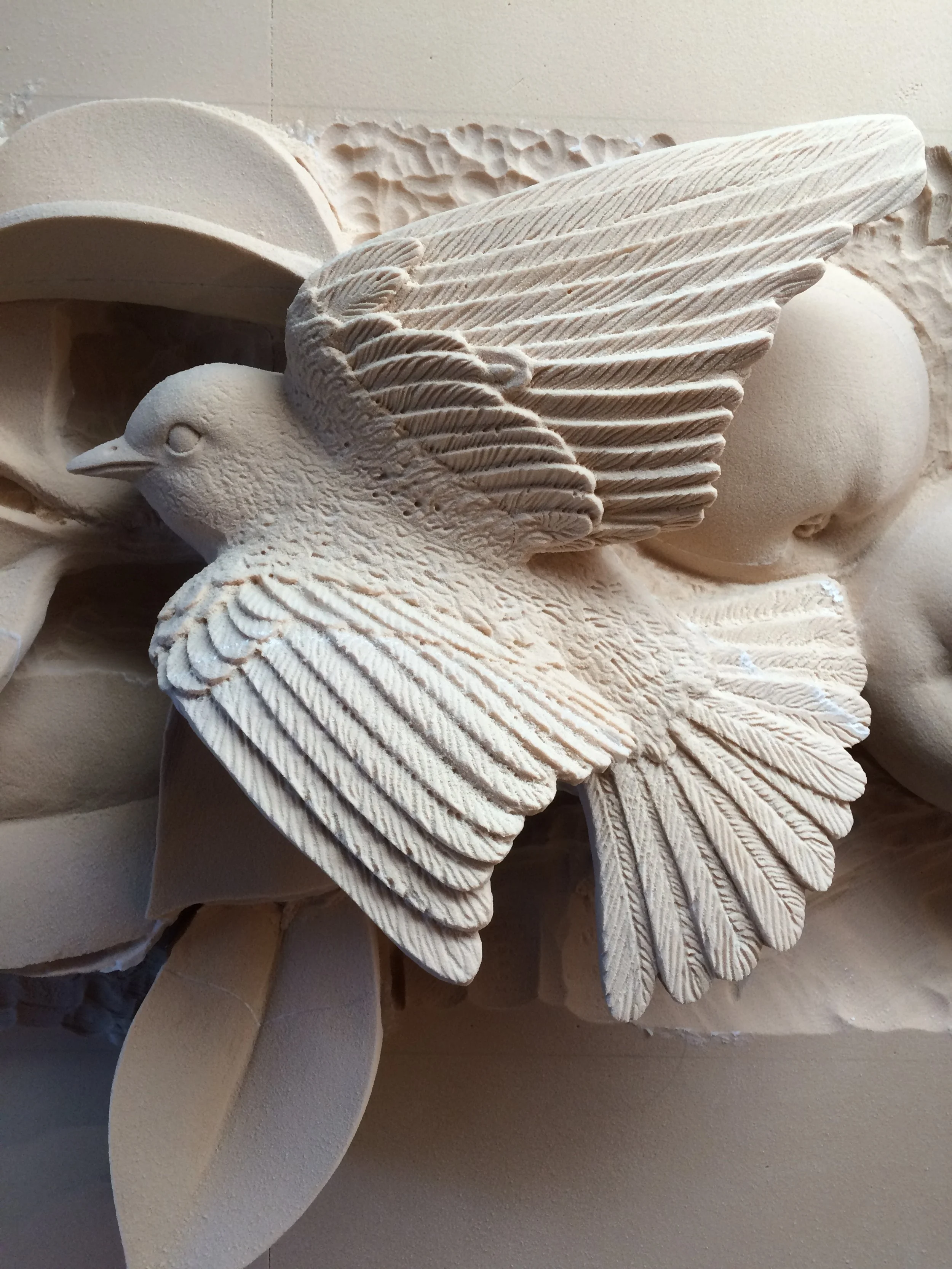 An architectural relief inspired by orchard landscapes, seasonal abundance, and the enduring relationship between home and place.