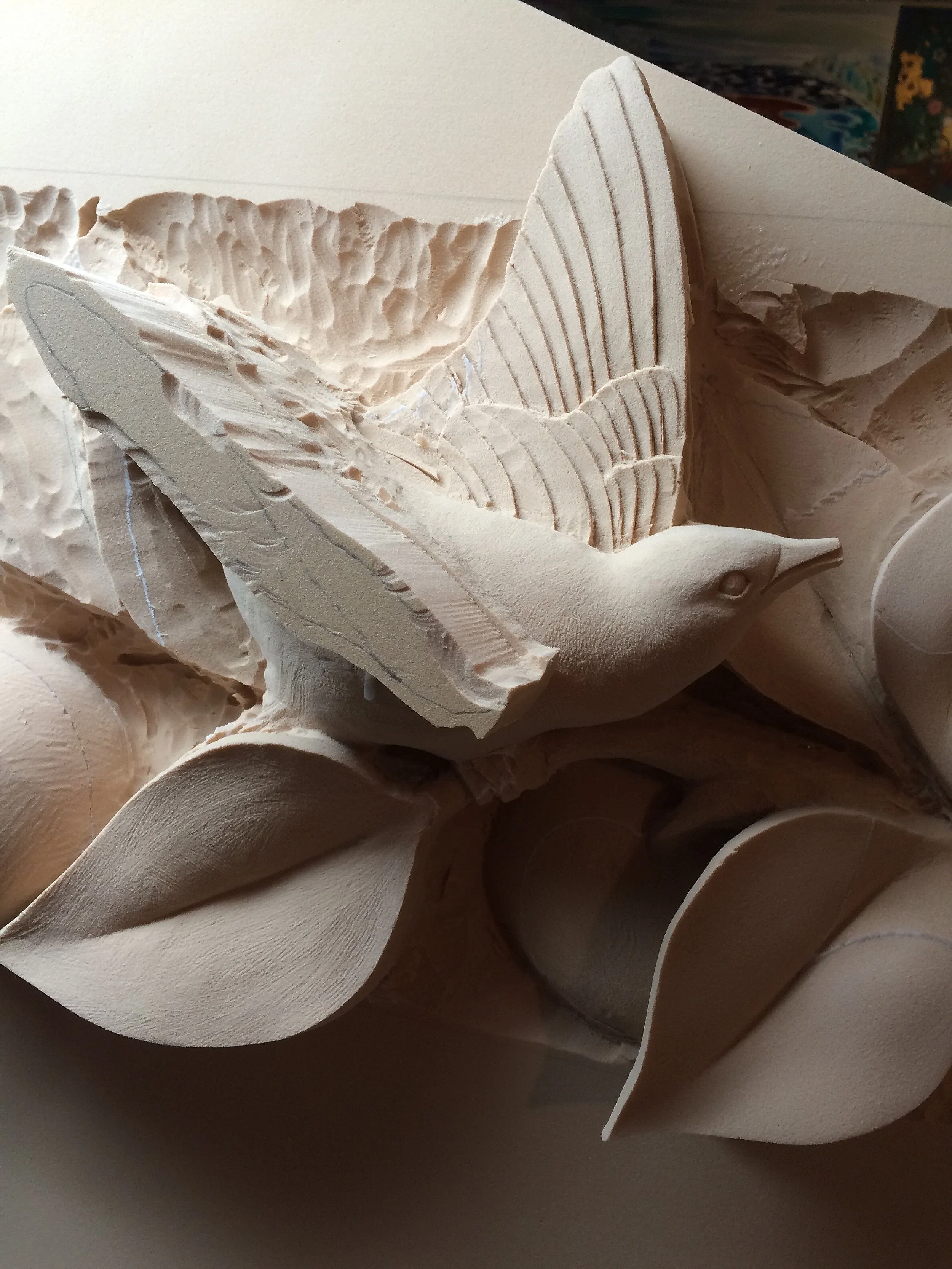 An architectural relief inspired by orchard landscapes, seasonal abundance, and the enduring relationship between home and place.