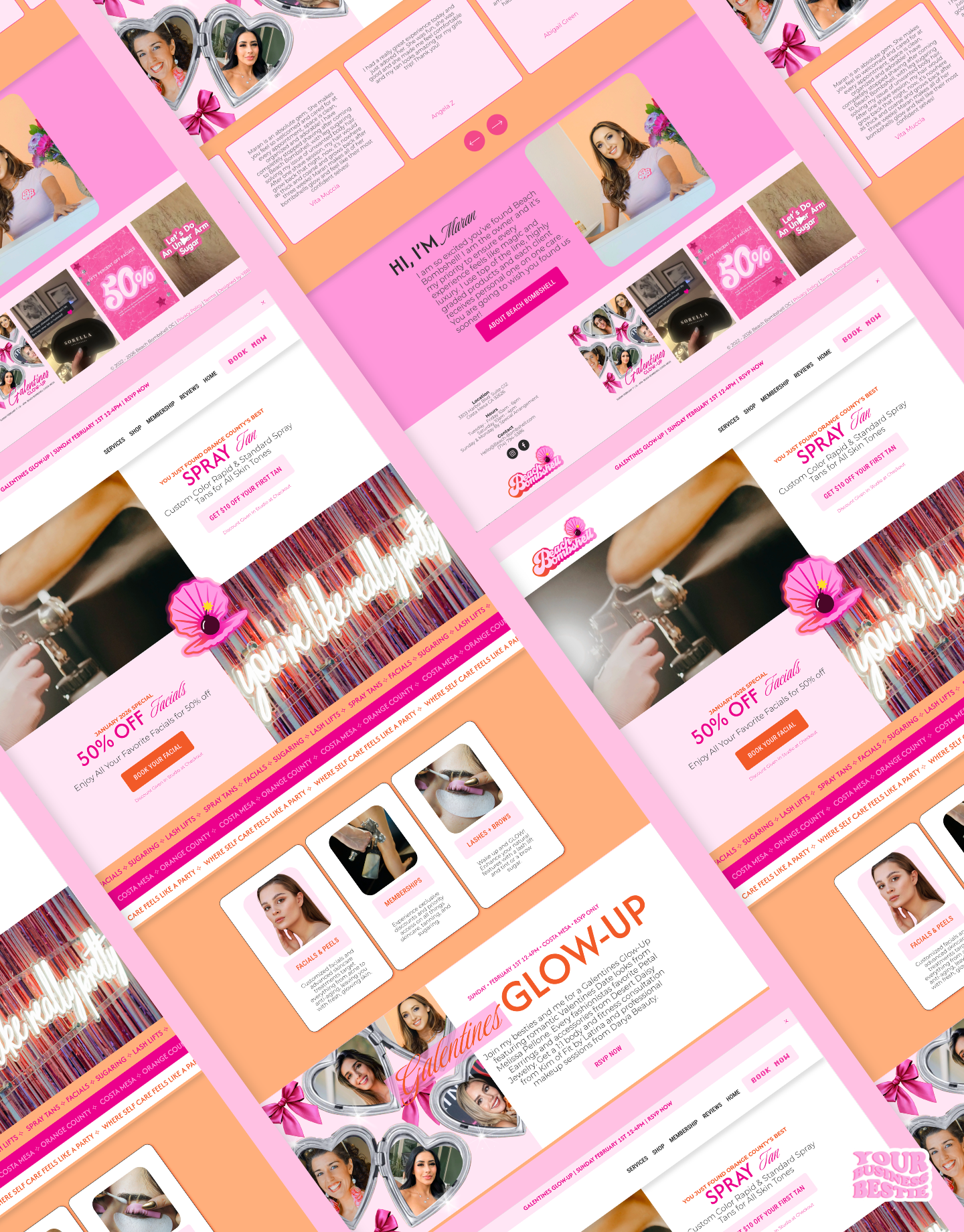 Beach Bombshell | Branding + Web Design + Marketing Materials + Social Media Management
