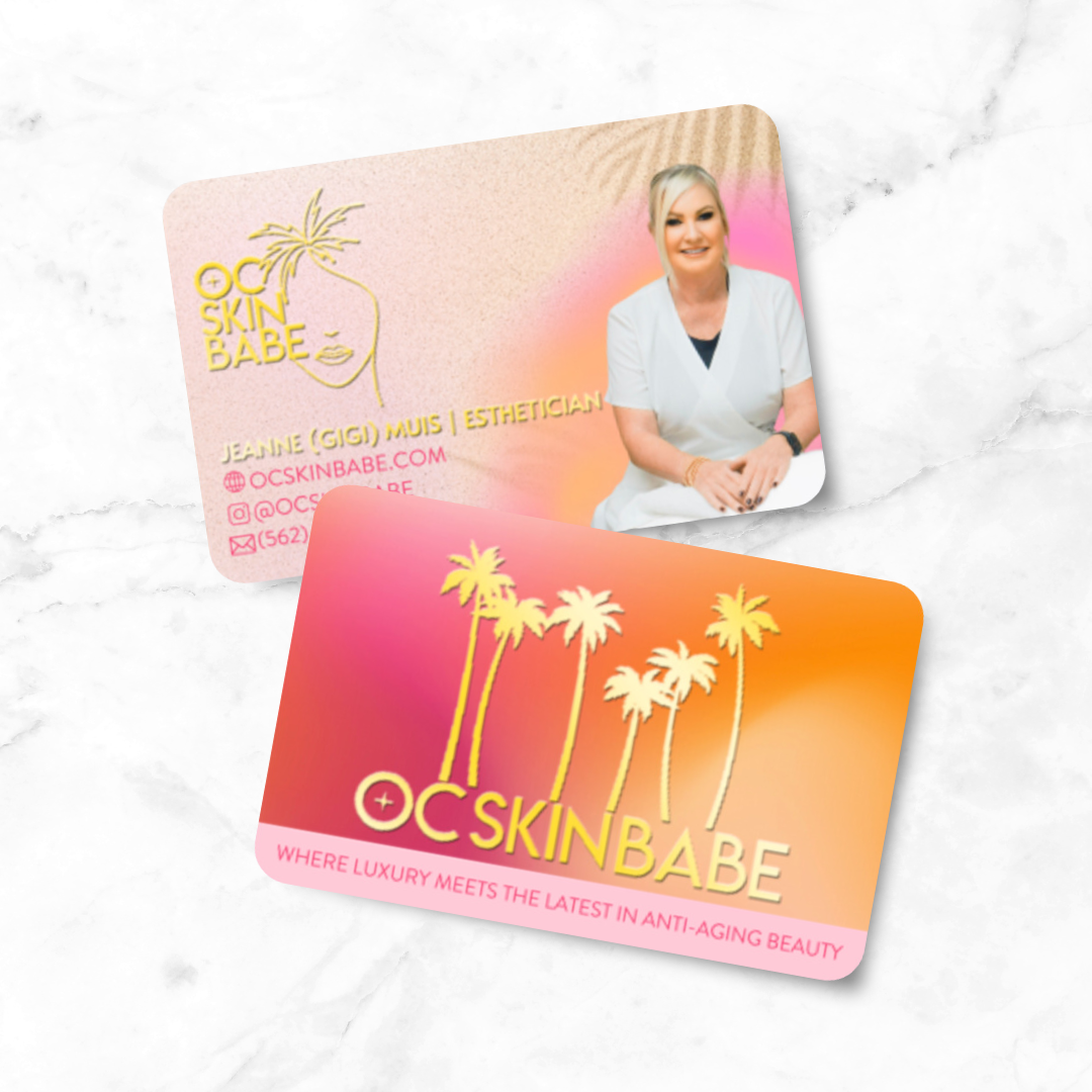 OC Skin Babe | Branding + Squarespace Web Design + Business Card Design