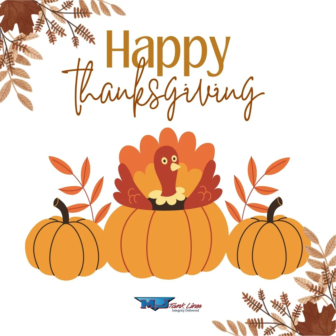 Gratitude runs deep this year. To our drivers, team, partners, and community: thank you for trusting MJ Tank Lines mile after mile! ⛽

Wishing everyone a safe and warm Thanksgiving! 🦃

#DriveMJTankLines #Thanksgiving #TankerYankers #Grateful