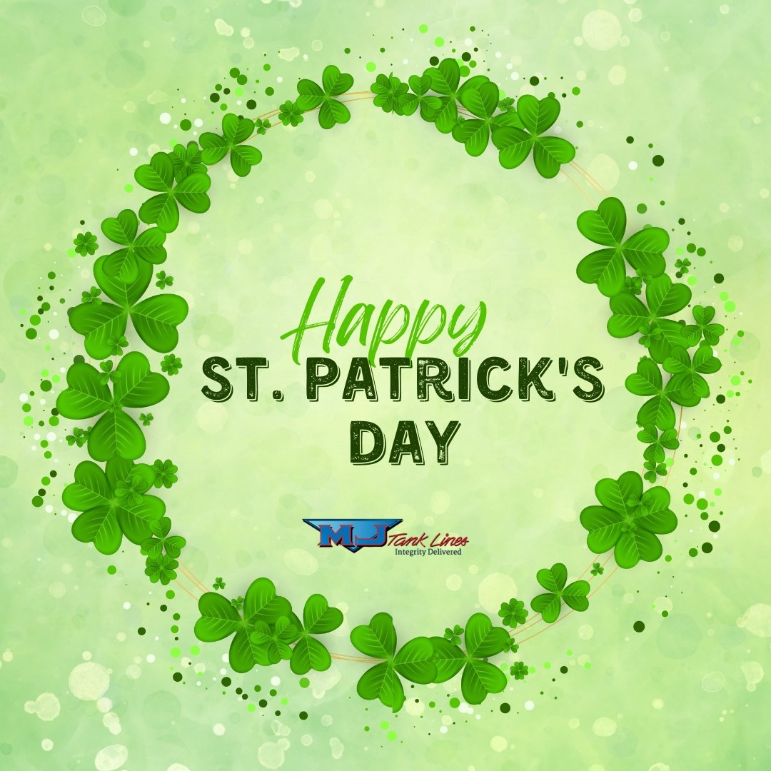 Wishing everyone a lucky, safe, and smooth‑running St. Patrick&rsquo;s Day from the MJ Tank Lines team! ⛽️🍀

#DriveMJTankLines #FuelHaulers #TankerYankers #SafetyDriven #OnTheRoad #StPatricksDay #FuelingCalifornia