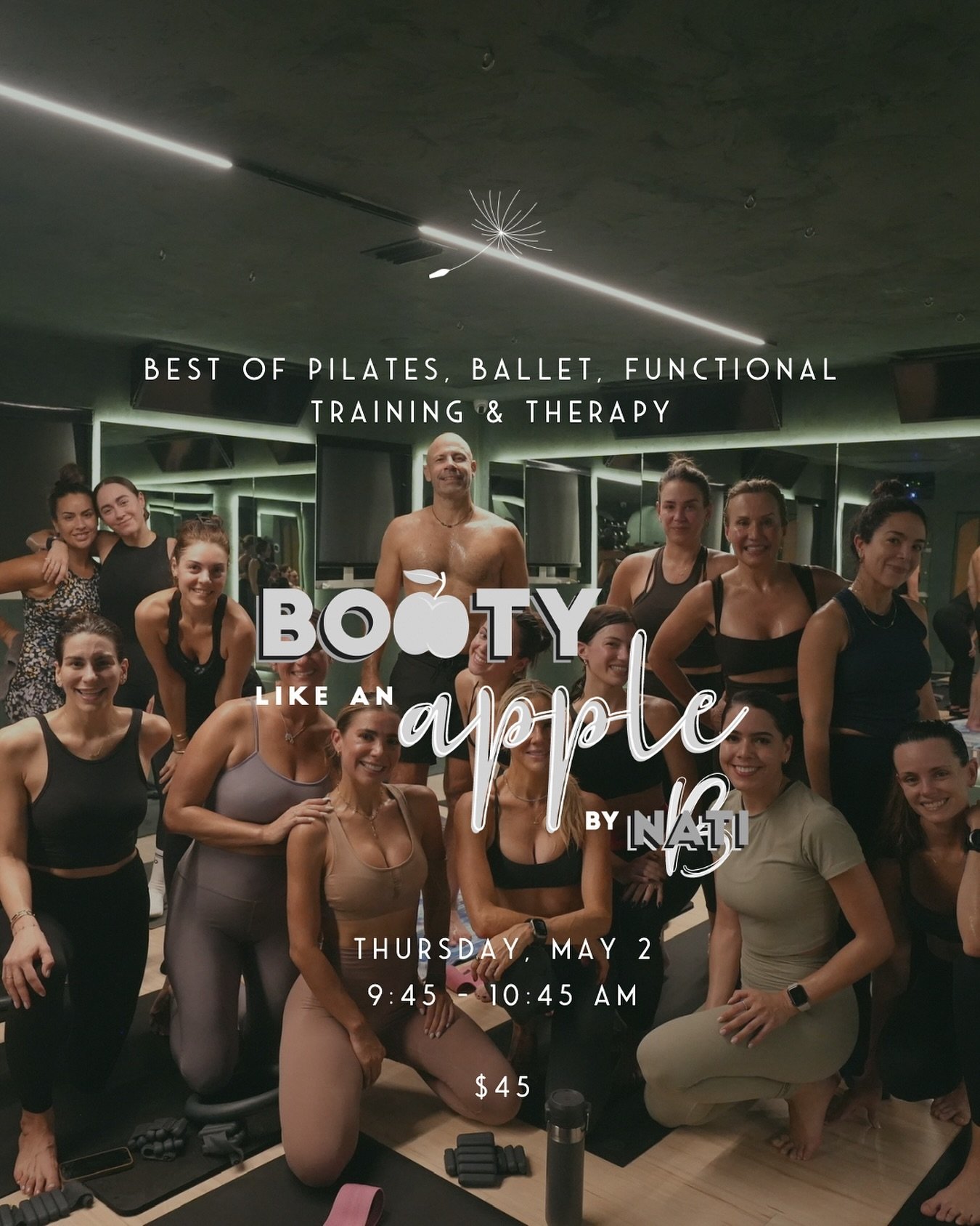 Back by popular demand! 🍎 🍑 Join us for another Booty Like An Apple special class with @natibotero7 next Thursday, May 2 at 9:45 AM. 
Sculpt your way to stunning with us! ✨
Tickets are $45&mdash;grab yours now and secure your spot in the link in bi