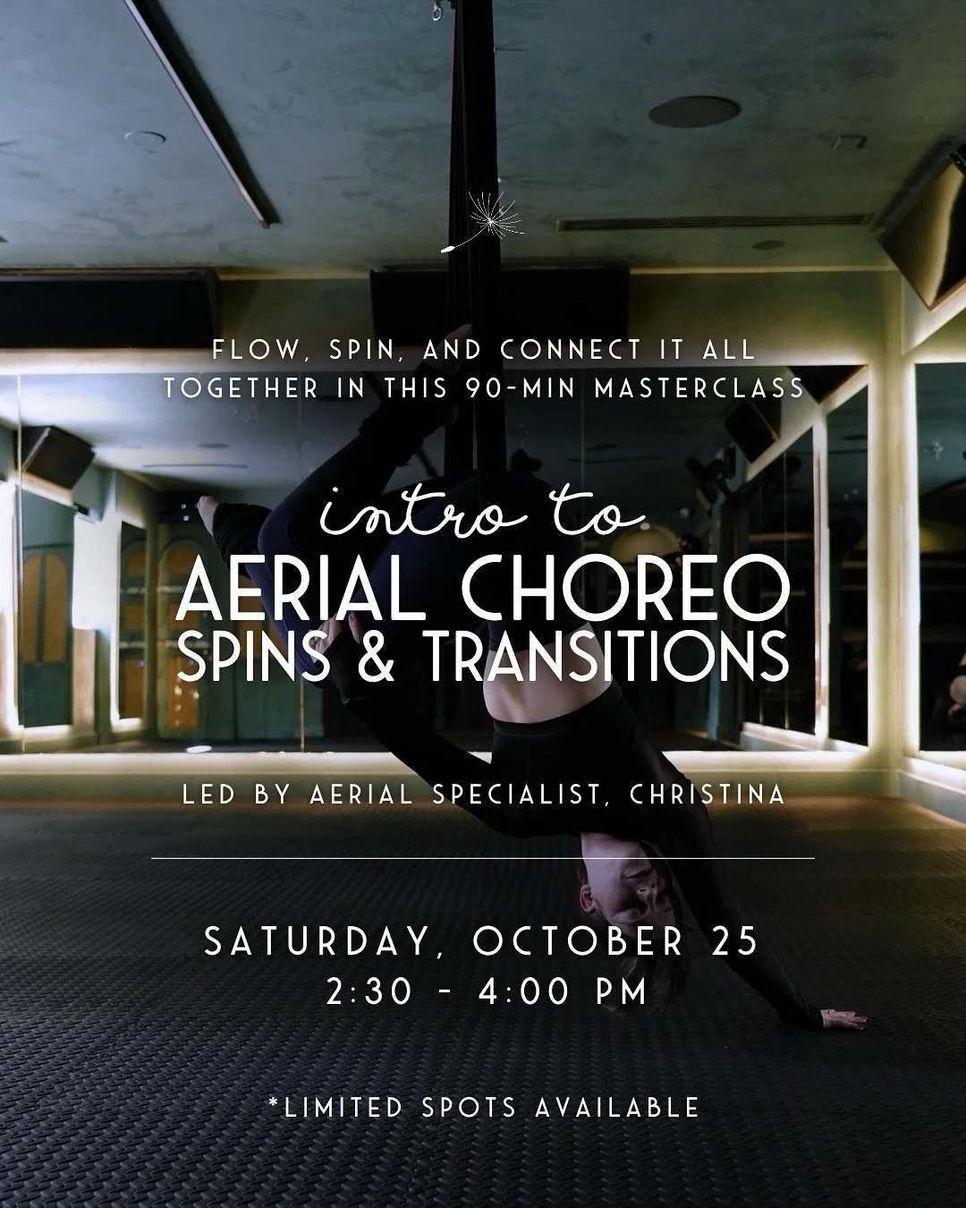 Flow, spin, and connect 🦋 @aerial_aquarian is taking you beyond the basics with another 90-min Aerial Masterclass!

Think smooth transitions, artistry in the air, and upside down magic all so your practice feels effortless + expressive. ✨ 
(Perfect 