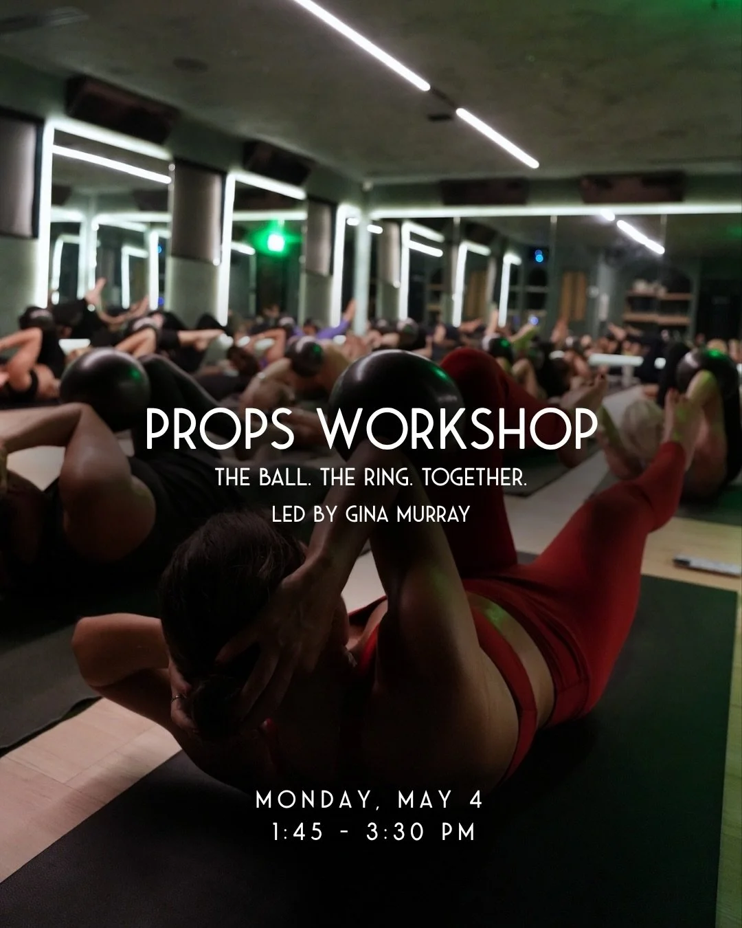 she&rsquo;s back. and this time she brought both. 🖤 
join @ginamurraypilates for a hands-on Mat Pilates Props Workshop combining the two most effective props in your practice &ndash; the ball &amp; the magic ring. 

whether you&rsquo;re just startin
