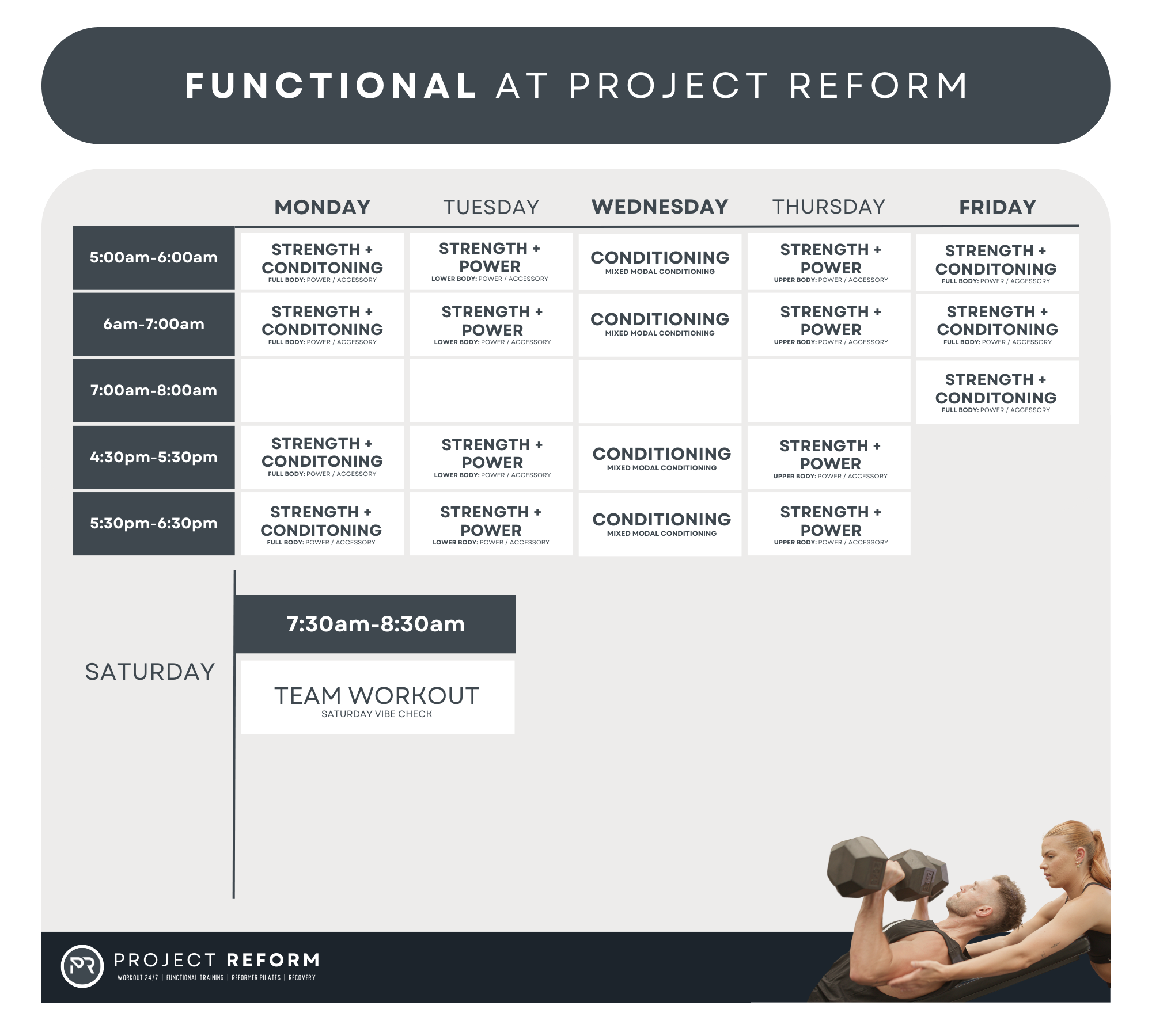 Project Reform - Strength & Conditioning | Reformer Pilates | 24/7 Gym ...
