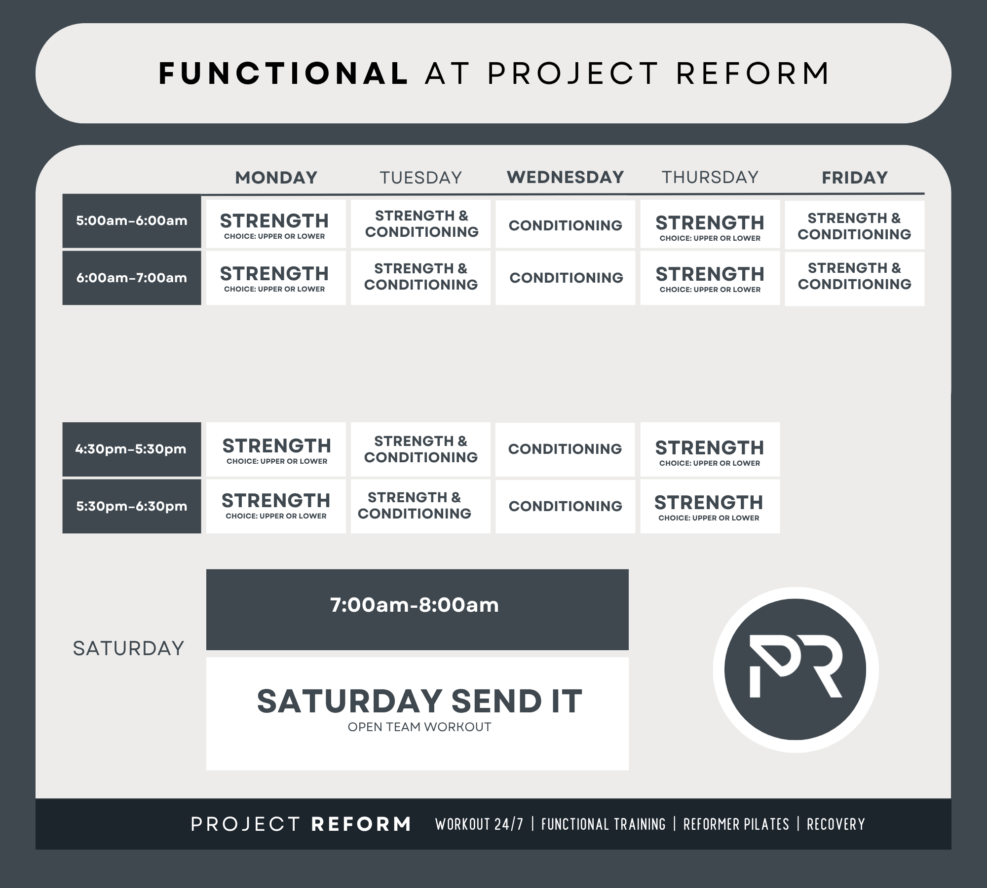 Project Reform - Strength & Conditioning | Reformer Pilates | 24/7 Gym ...