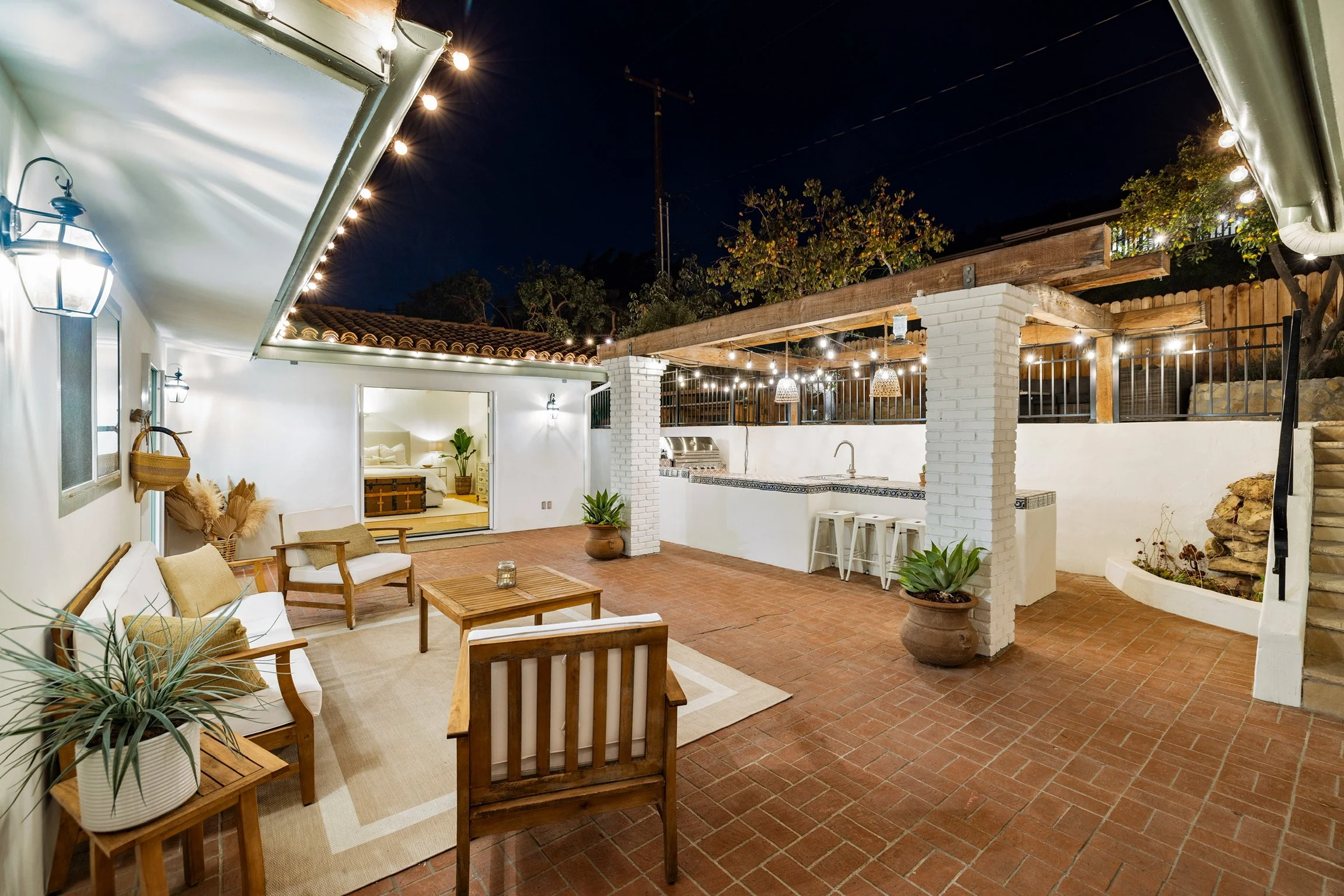 Updated indoor & outdoor living space for this Santa Barbara Spanish charmer. 
