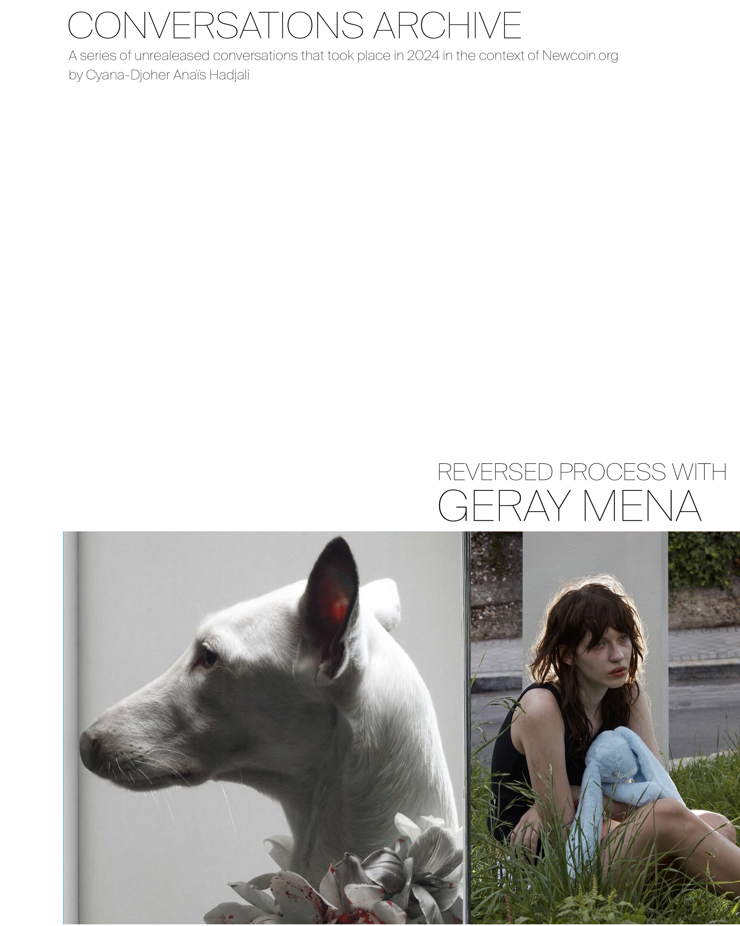 CONVERSATIONS ARCHIVE - GERAY MENA
