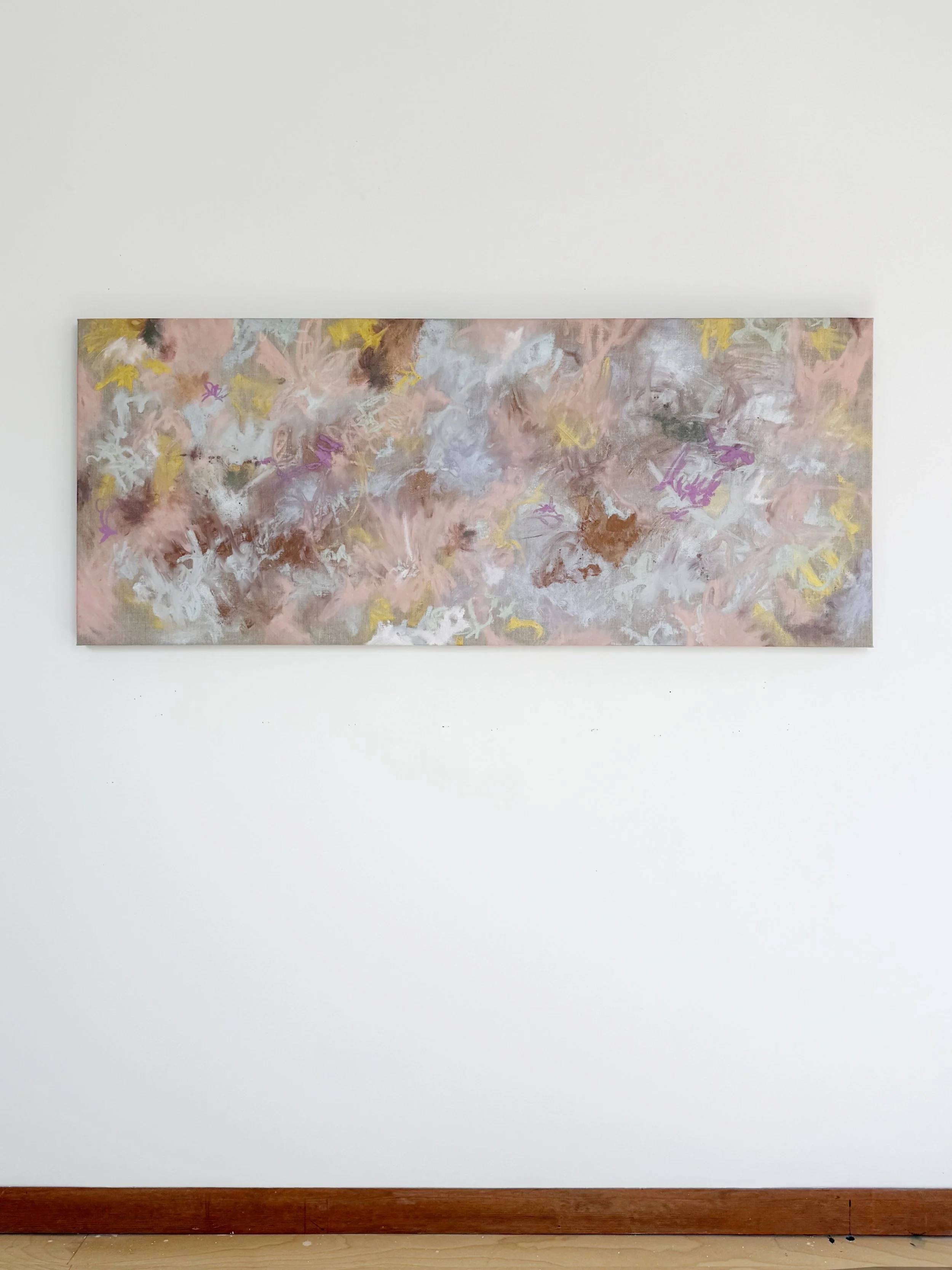 Untitled, 2026
Oil and metallic pigment on linen
23" x 54"
