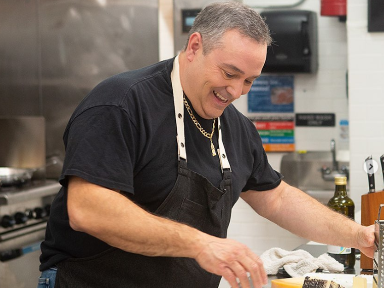Kenny Palazzolo Italian cooking demonstration Boston North End chef