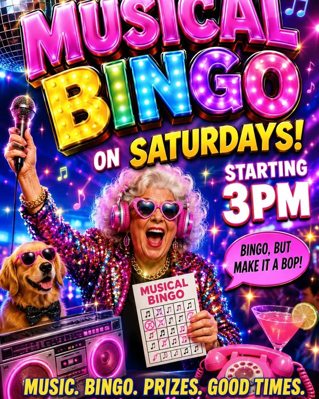 We thought we'd jump on the cringey AI-generated poster trend.

We regret everything 🫠 lol but it's pretty funny. 

Come along and we'll promise never to do it again 🎶🍻