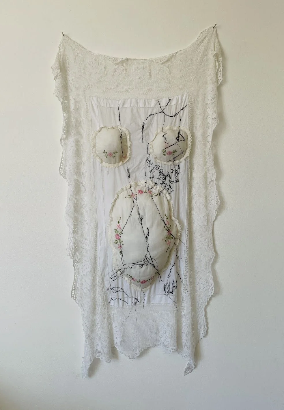 Belly, 2025, Embroidery on Found Textiles, 80x45cm, 700GBP, Christina Brown.JPG