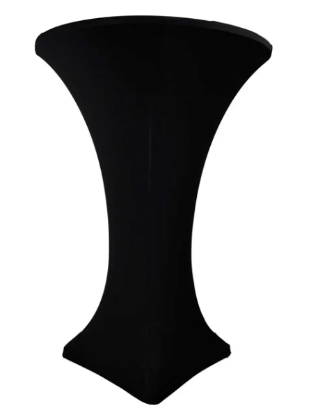 Elegant Black Spandex Cocktail Table Cloth