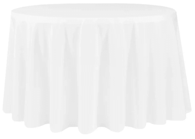 Elegant Round White Table Cloth