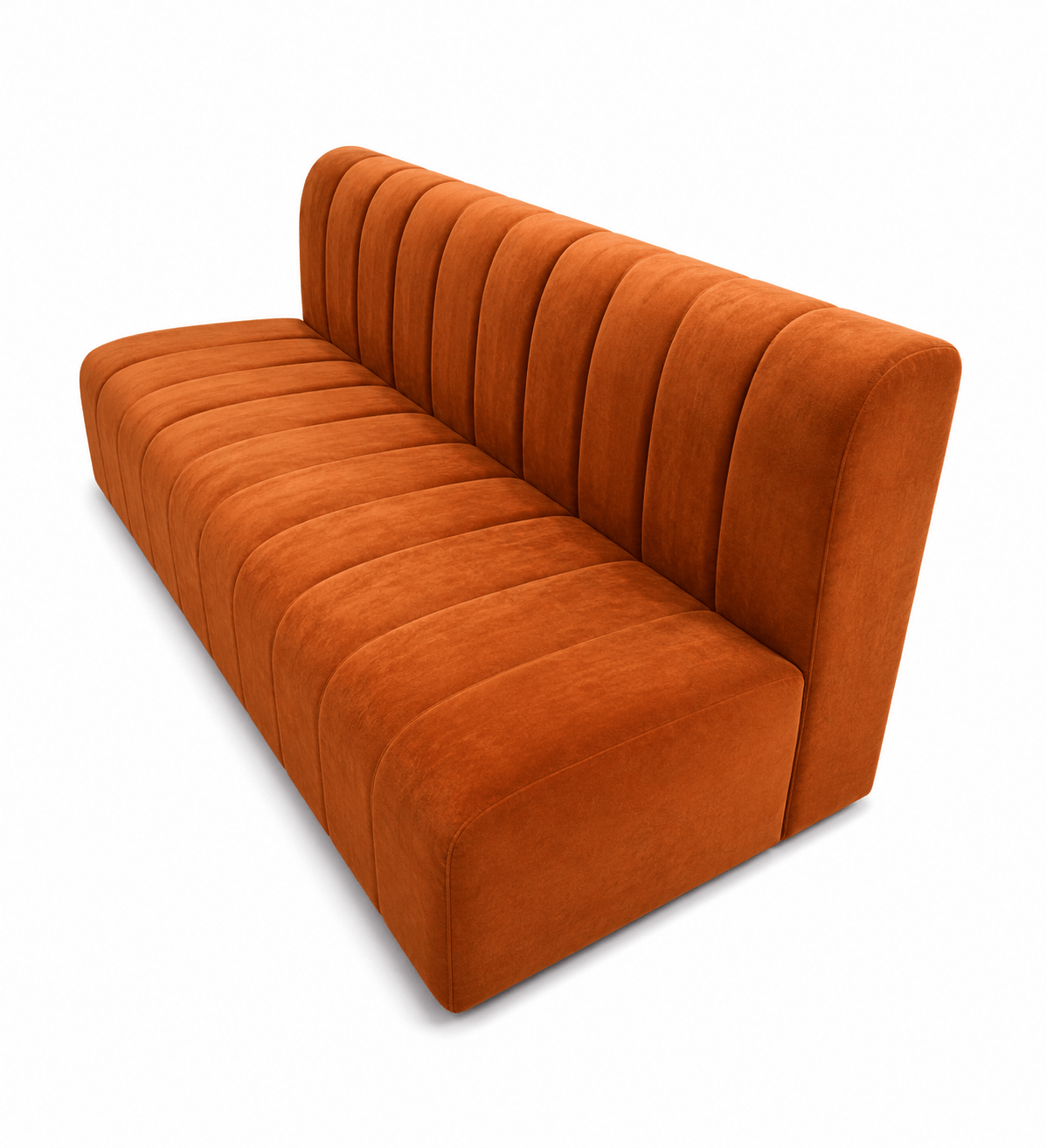 Liam Velvet Sofa - Rust