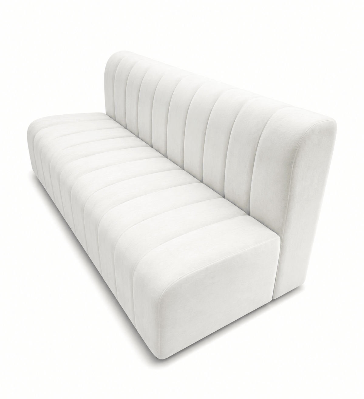 Liam Velvet Sofa - White
