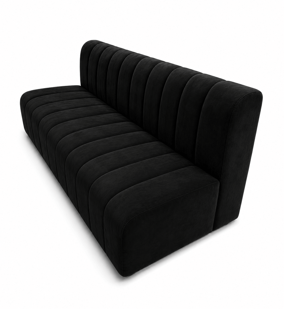 Liam Velvet Sofa - Black