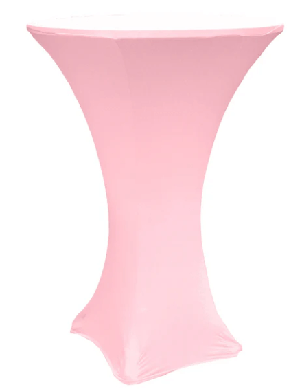 Elegant Pink Spandex Cocktail Table Cloth