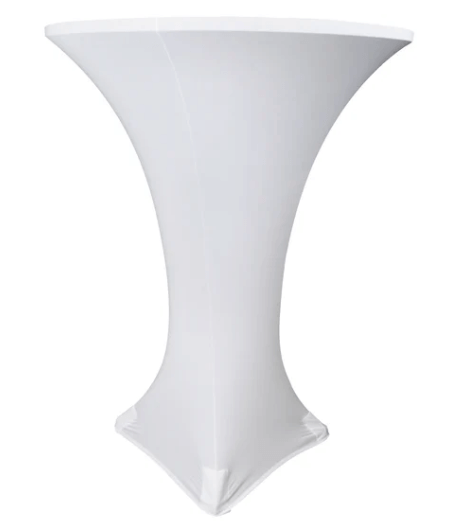 Elegant White Spandex Cocktail Table Cloth