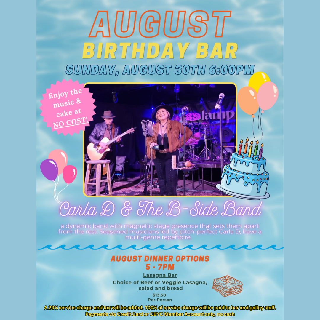 August Birthday Bash w/ Carla D & The B-Side @ Cabrillo Beach Yacht Club