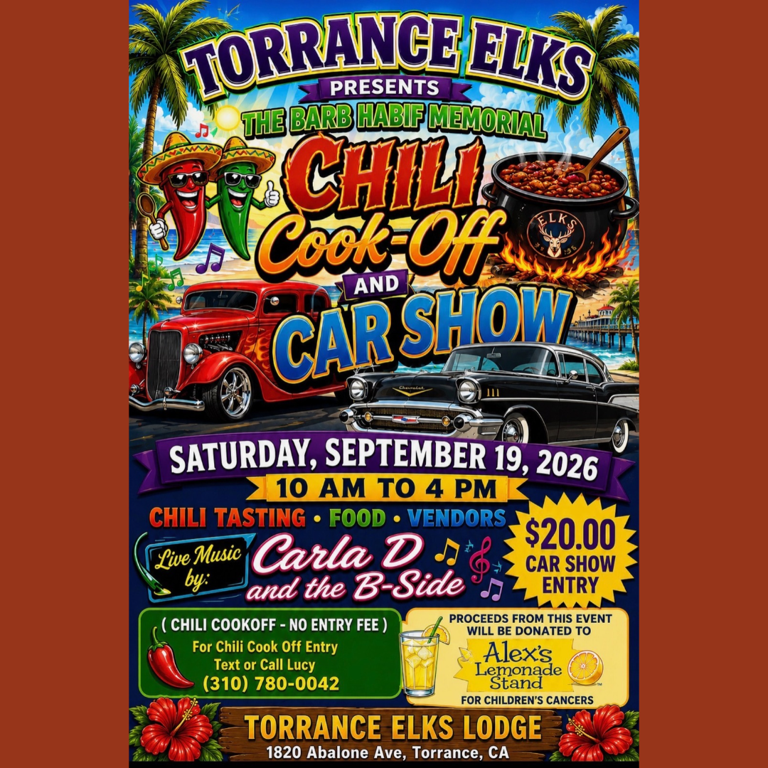 Chili Cook-Off &amp; Car Show w/ Carla D &amp; The B-Side @ Torrance Elks Lodge