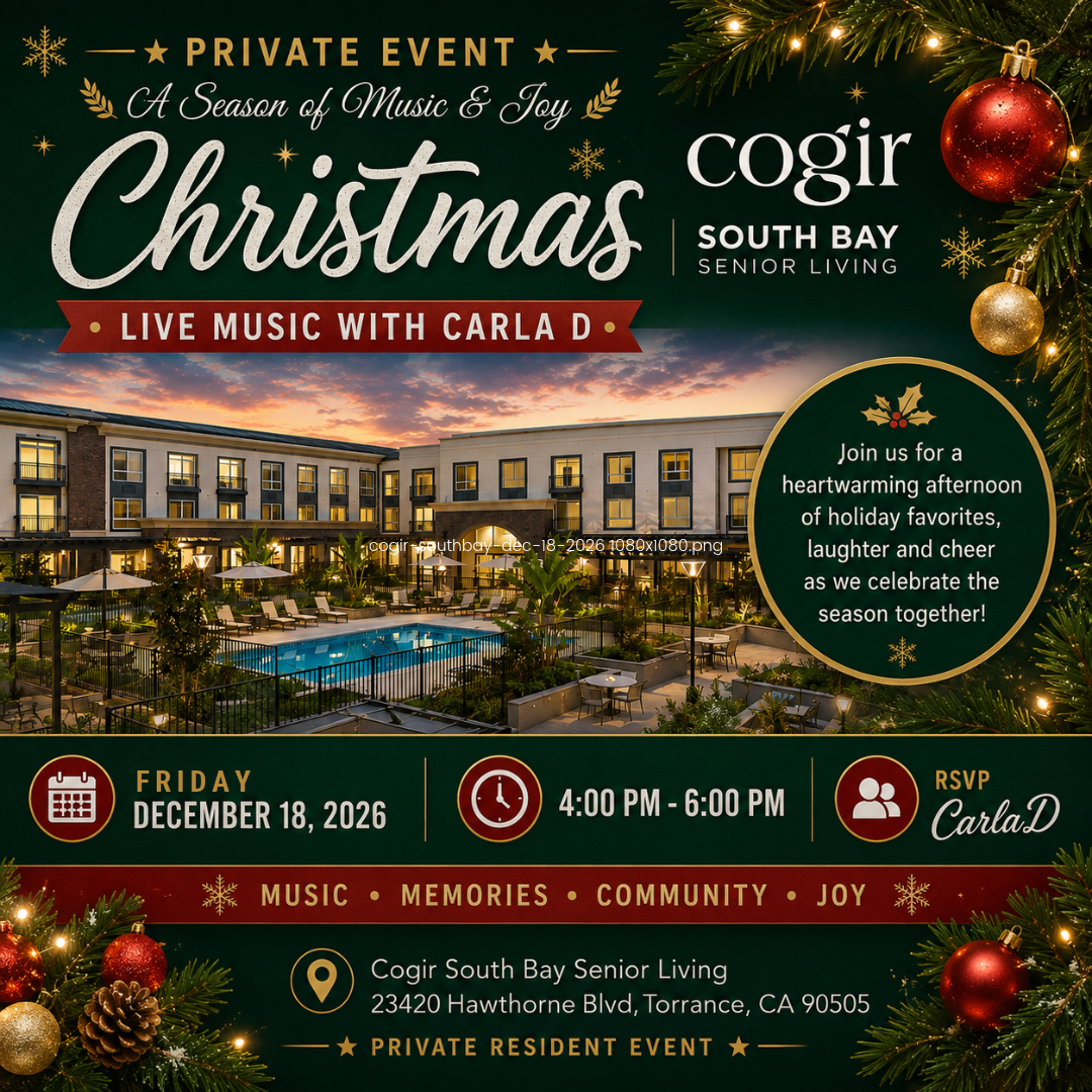Christmas Celebration w/ Carla D @ Cogir South Bay Senior Living