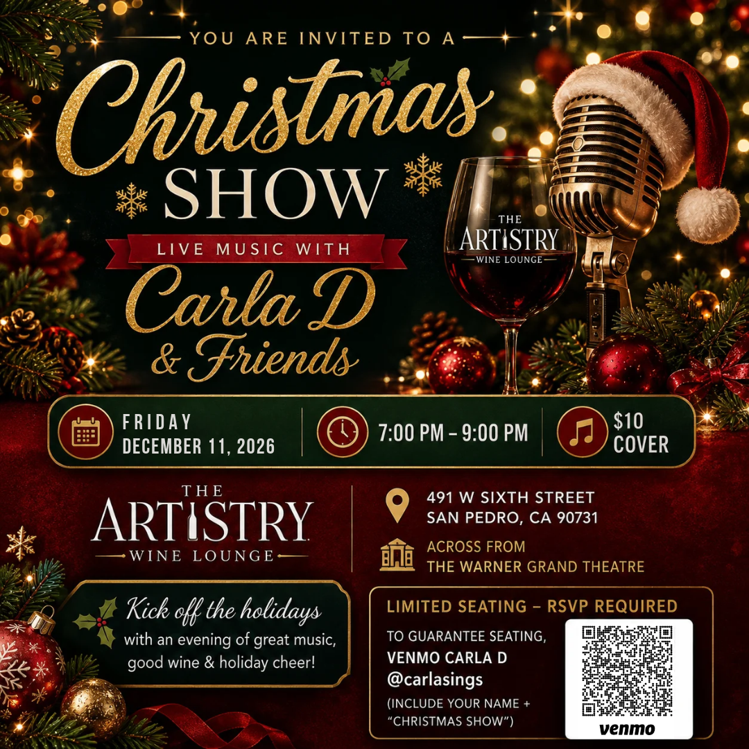 Christmas Show w/ Carla D & Friends @ The Artistry Wine Lounge