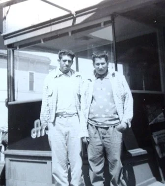 11 Basil and Jim at Anton's Restaurant, circa 1950.jpg