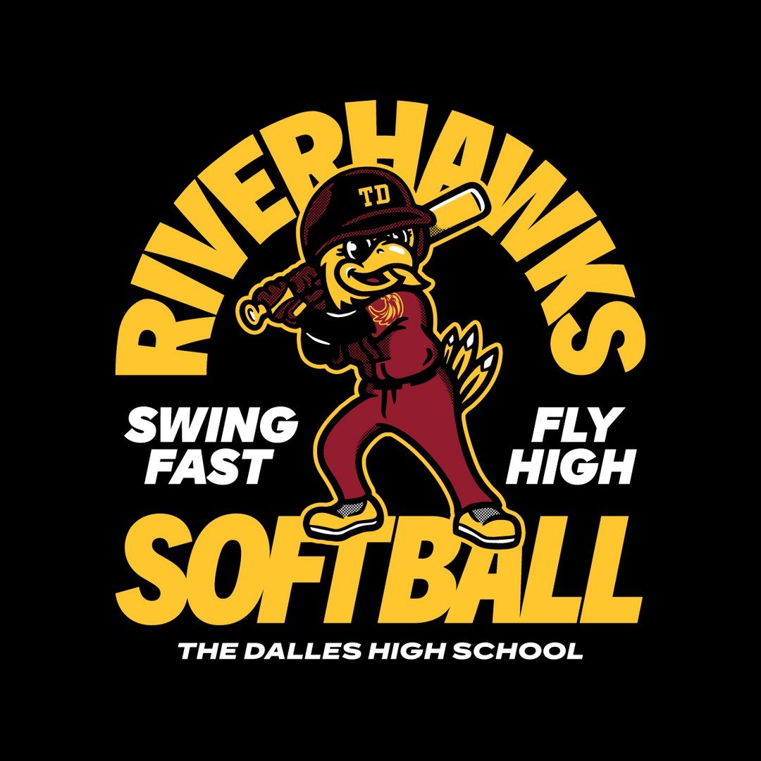 We were proud to be sponsors of the @tdhs_softball team this season. We did up this graphic and had shirts made for the team (thank you to @upstatemerch for partnering with us) in anticipation of their playoff run. The Dalles High softball team broke