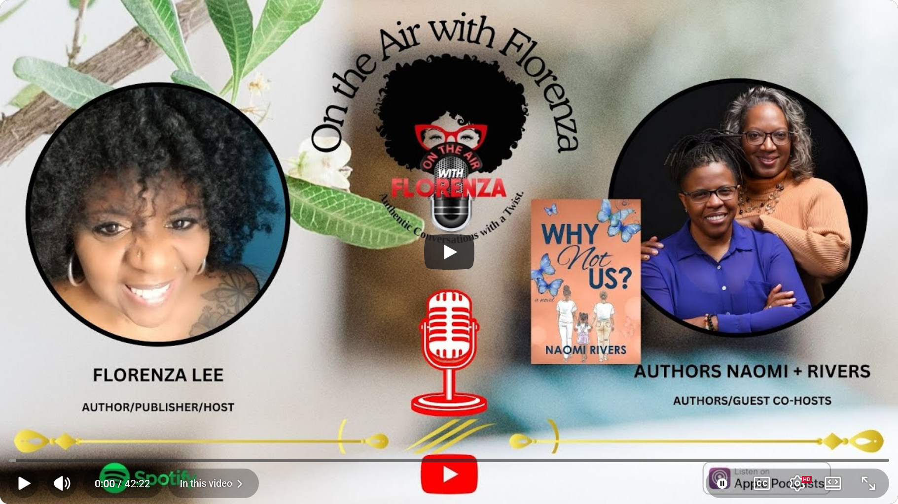 On the Air with Florenza. We sit down with Florenza Lee to discuss "Why Not Us?" and much, much more...