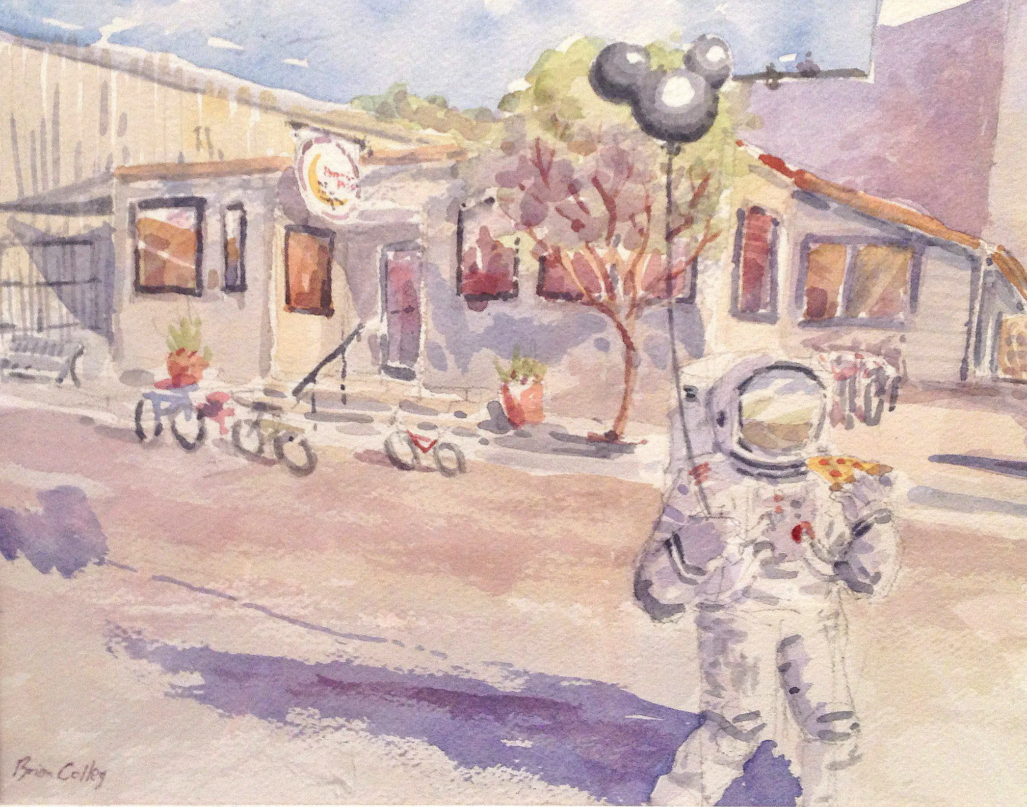 "Another Satisfied Customer", (watercolor, 8x10") SOLD