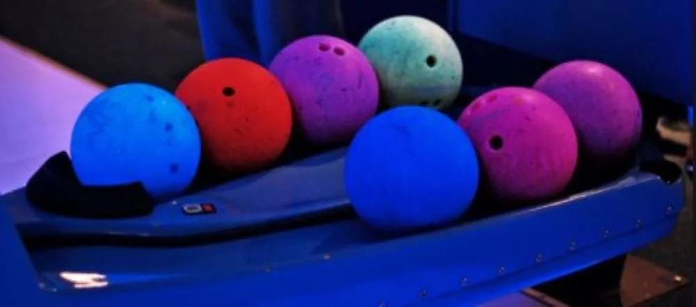 Neon Bowling Balls Telescope Lanes